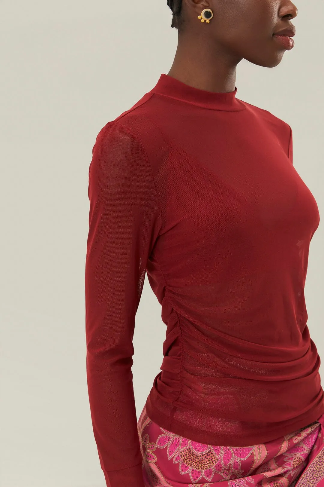 Burgundy Jersey Blouse sold by FARM Rio product image thumbnail 4