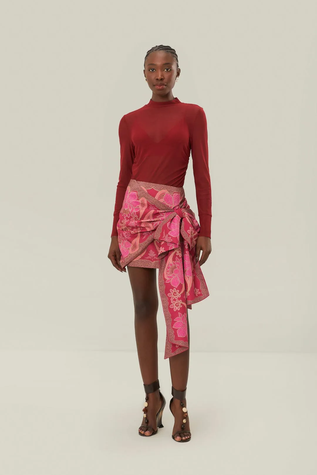 Burgundy Jersey Blouse sold by FARM Rio