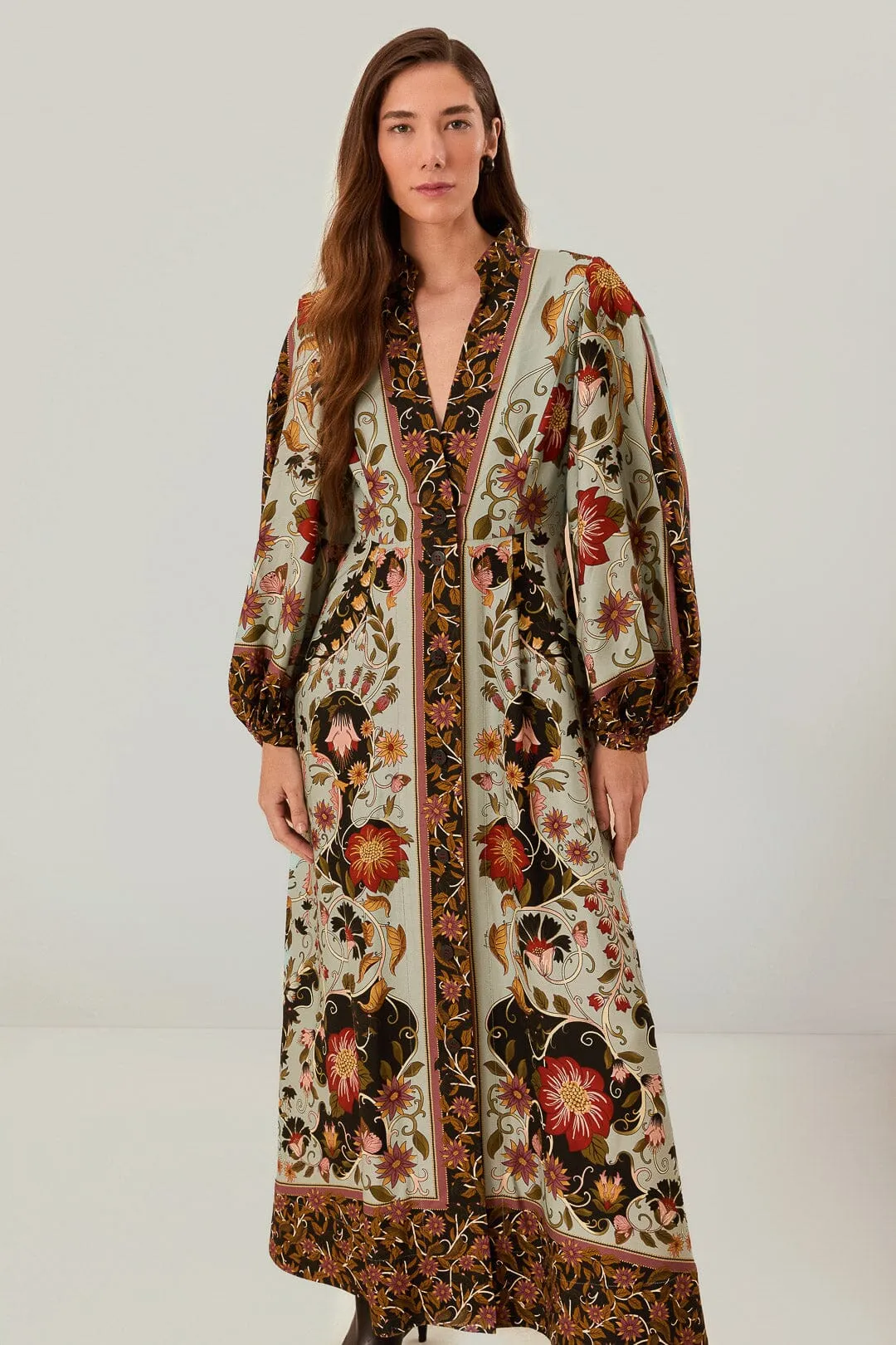 Blue Flowing Beauty Maxi Dress sold by FARM Rio product image thumbnail 2