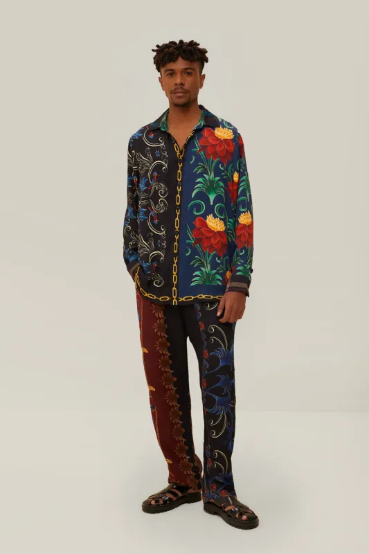 Black Mixed Arabesque Scarves Pants sold by FARM Rio