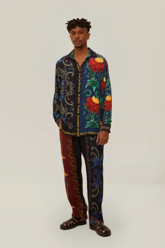 Black Mixed Arabesque Scarves Shirt sold by FARM Rio