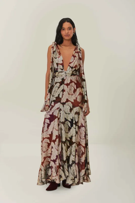 Jacquard Lurex Sleeveless Maxi Dress sold by FARM Rio