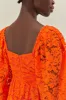 Orange Lace Long Sleeve Midi Dress sold by FARM Rio