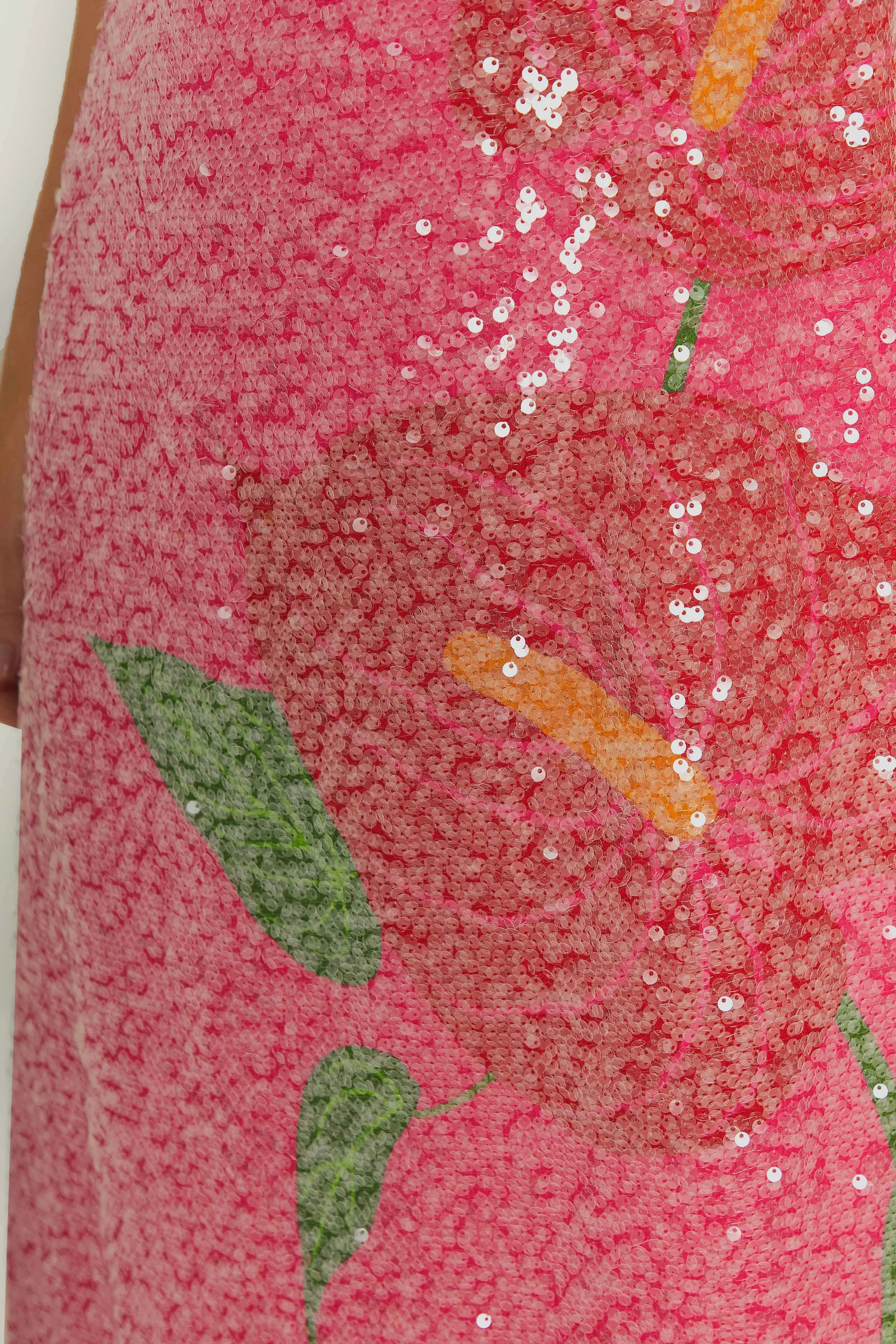 Pink Anthurium Flowers Slip Maxi Dress sold by FARM Rio product image thumbnail 5