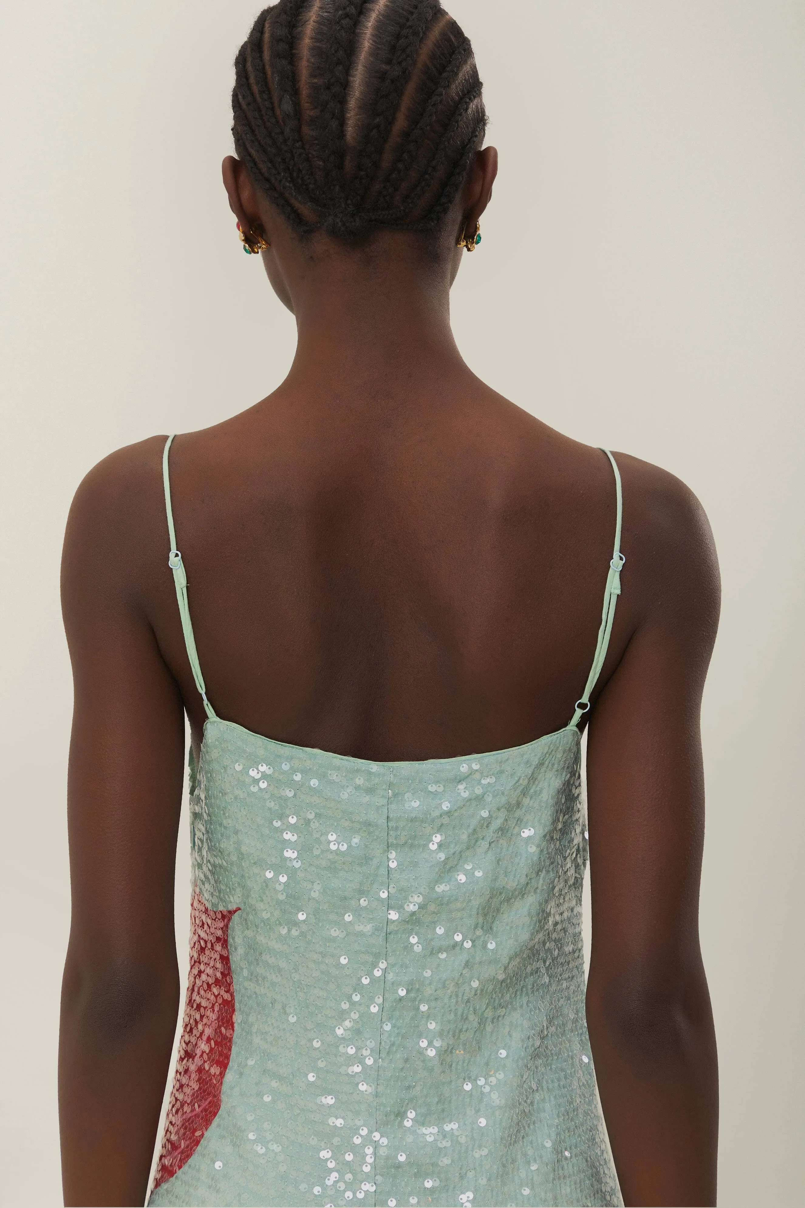 Blue Anthurium Flowers Slip Maxi Dress sold by FARM Rio product image thumbnail 4