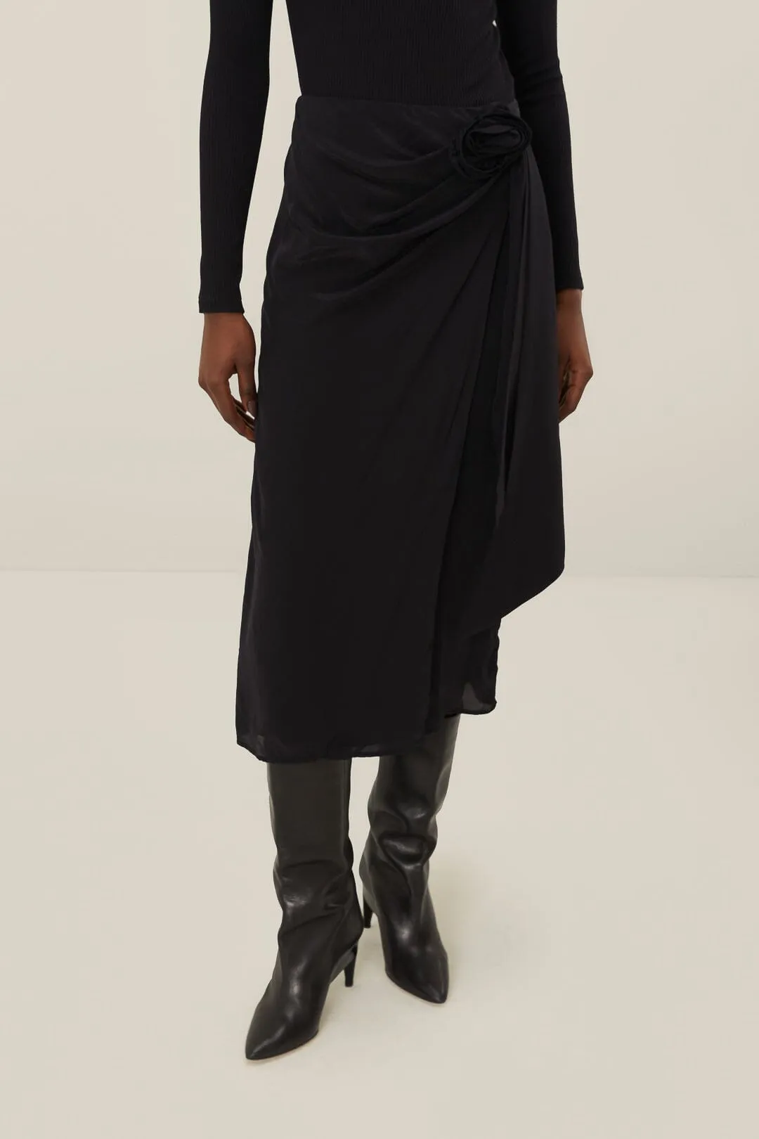 Black Midi Skirt sold by FARM Rio product image thumbnail 2