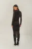 Black Golden Foliage Tulle Midi Dress sold by FARM Rio