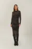 Black Golden Foliage Tulle Midi Dress sold by FARM Rio