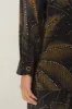 Black Golden Foliage Pajama Shirt sold by FARM Rio