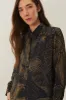 Black Golden Foliage Pajama Shirt sold by FARM Rio