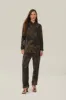 Black Golden Foliage Pajama Shirt sold by FARM Rio