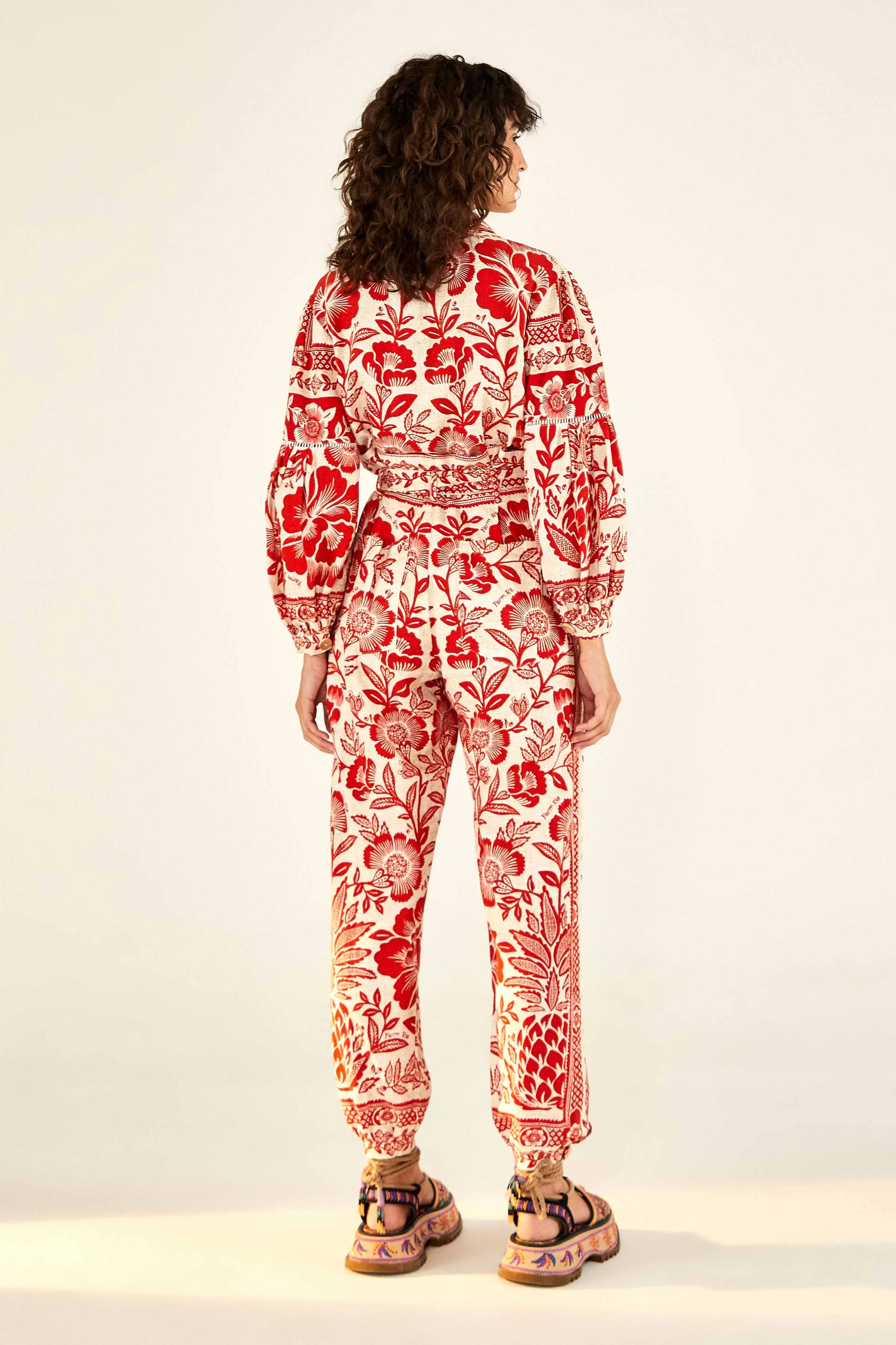 Red Pineapple Garden Jumpsuit sold by FARM Rio product image thumbnail 3