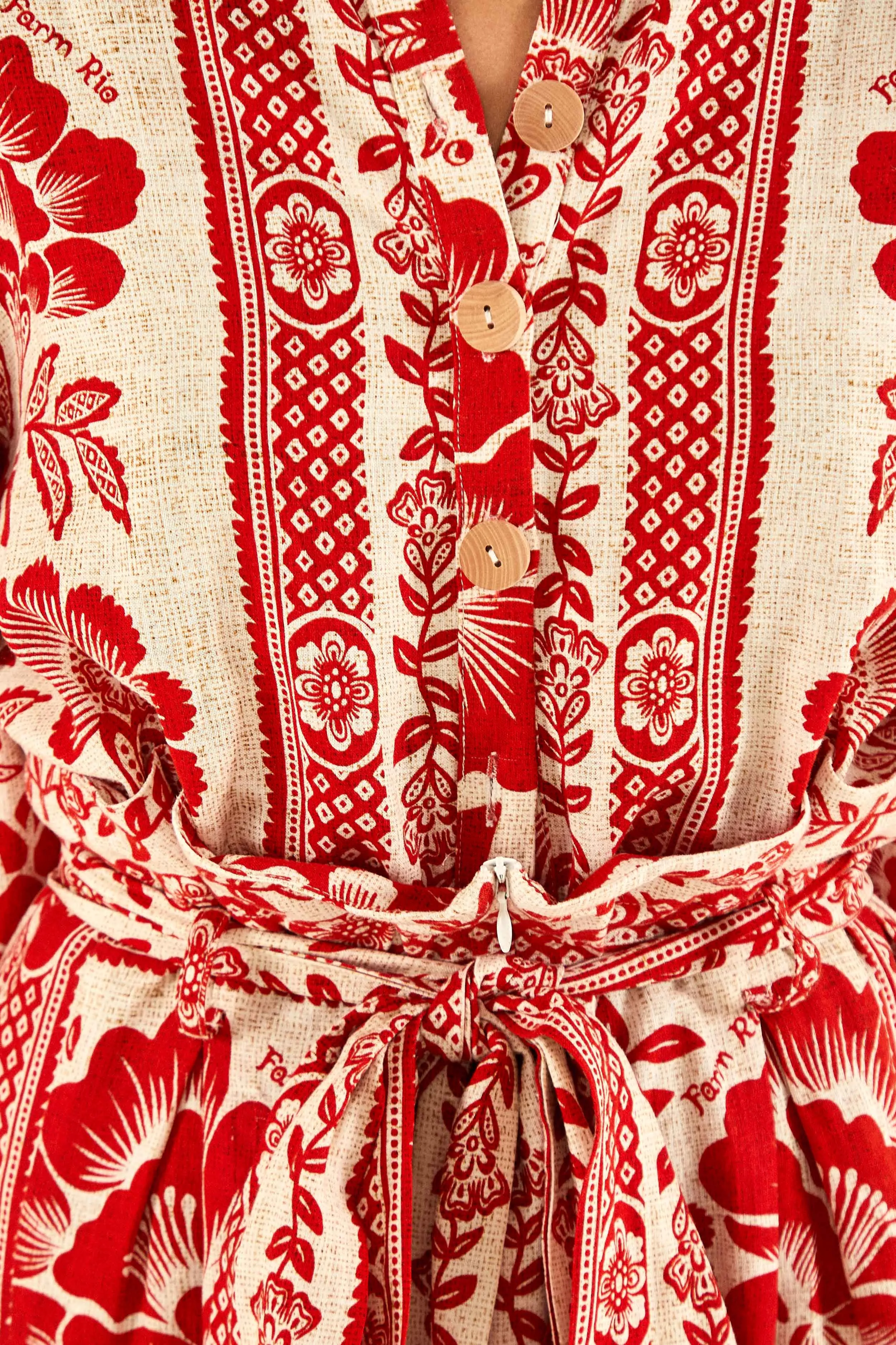 Red Pineapple Garden Jumpsuit sold by FARM Rio product image thumbnail 4