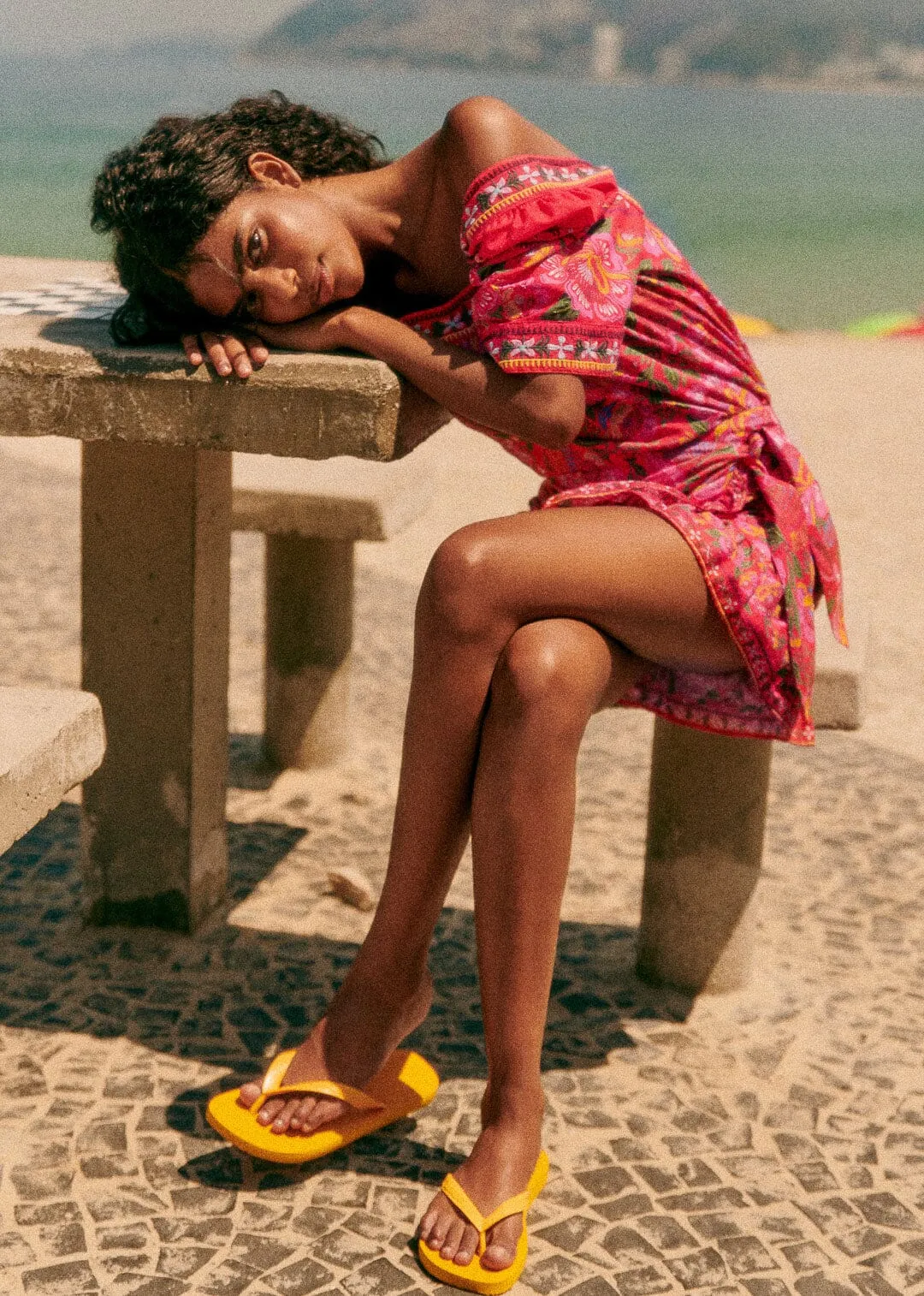 Macaw Flowers Red Candice Blouse sold by FARM Rio product image thumbnail 5