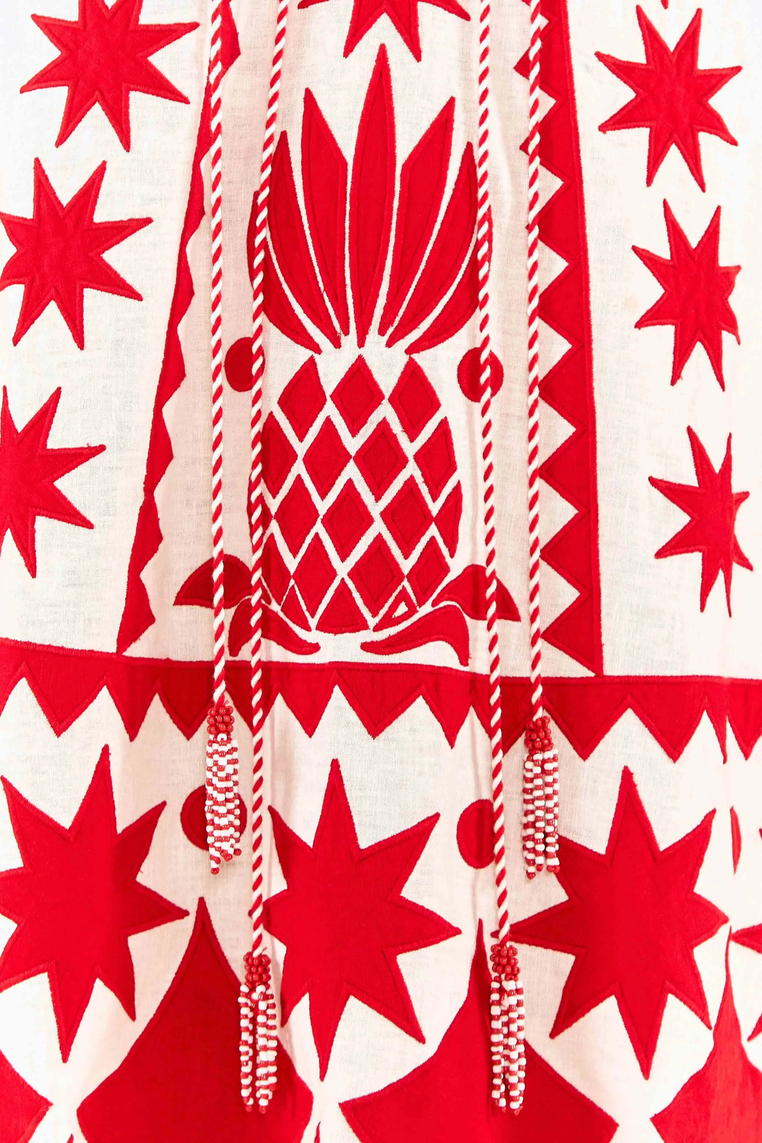 Red Tropical Cutwork Mini Dress sold by FARM Rio product image thumbnail 5