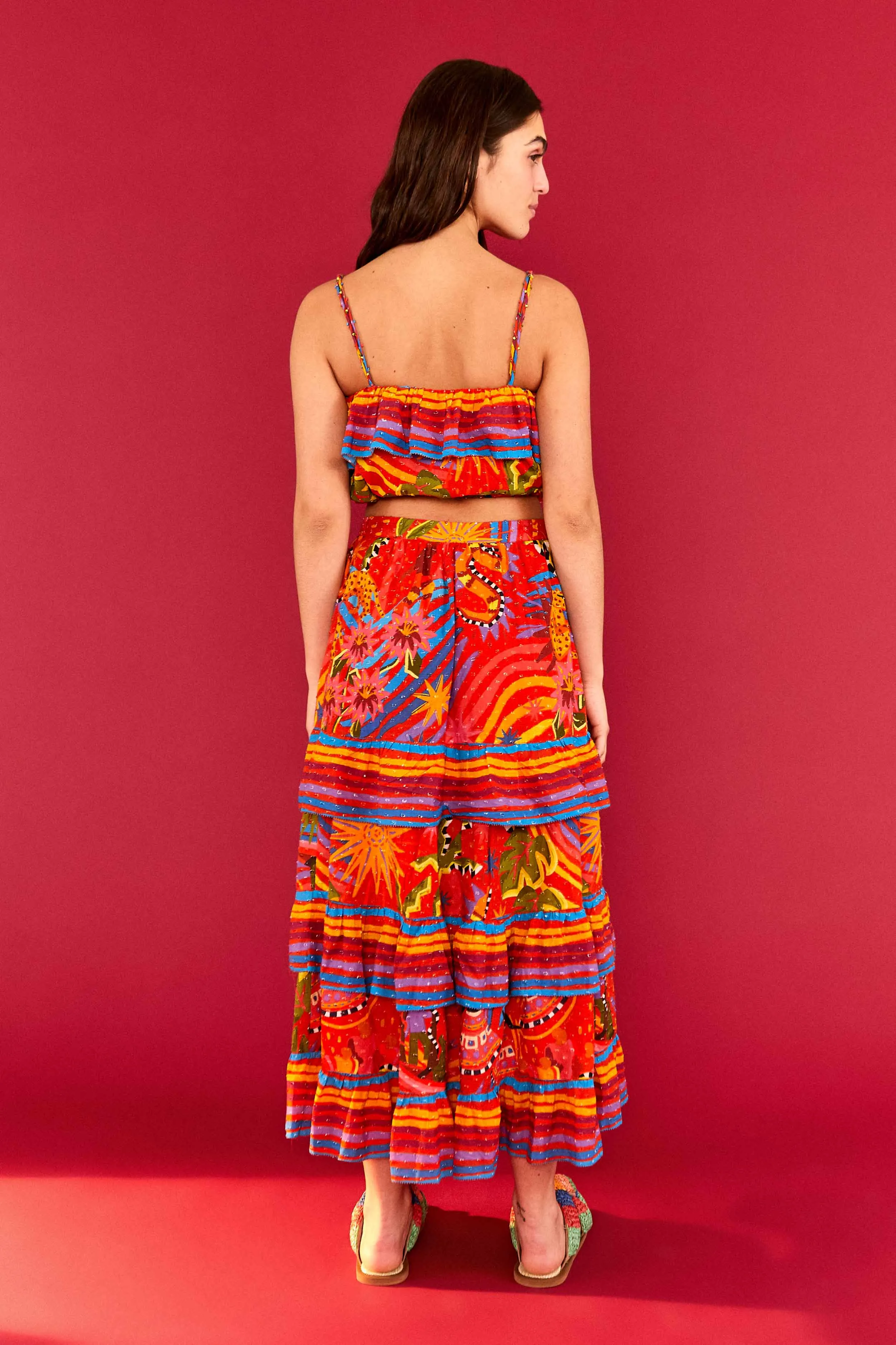 Red Magic Crop Top sold by FARM Rio product image thumbnail 3