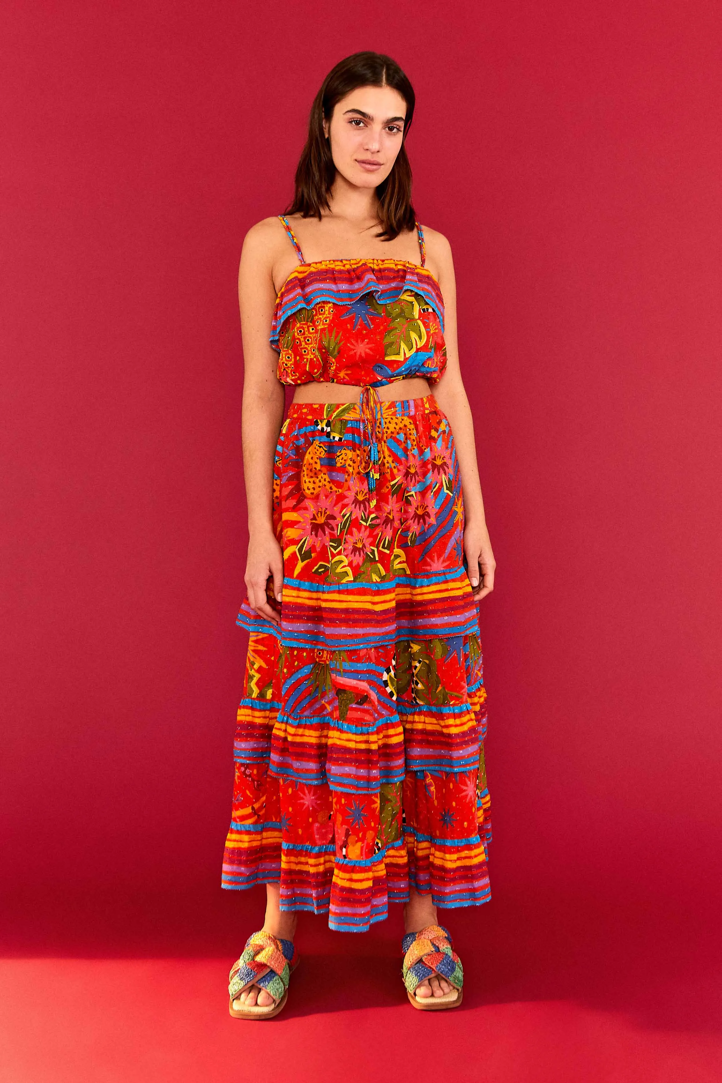 Red Magic Crop Top sold by FARM Rio product image thumbnail 4