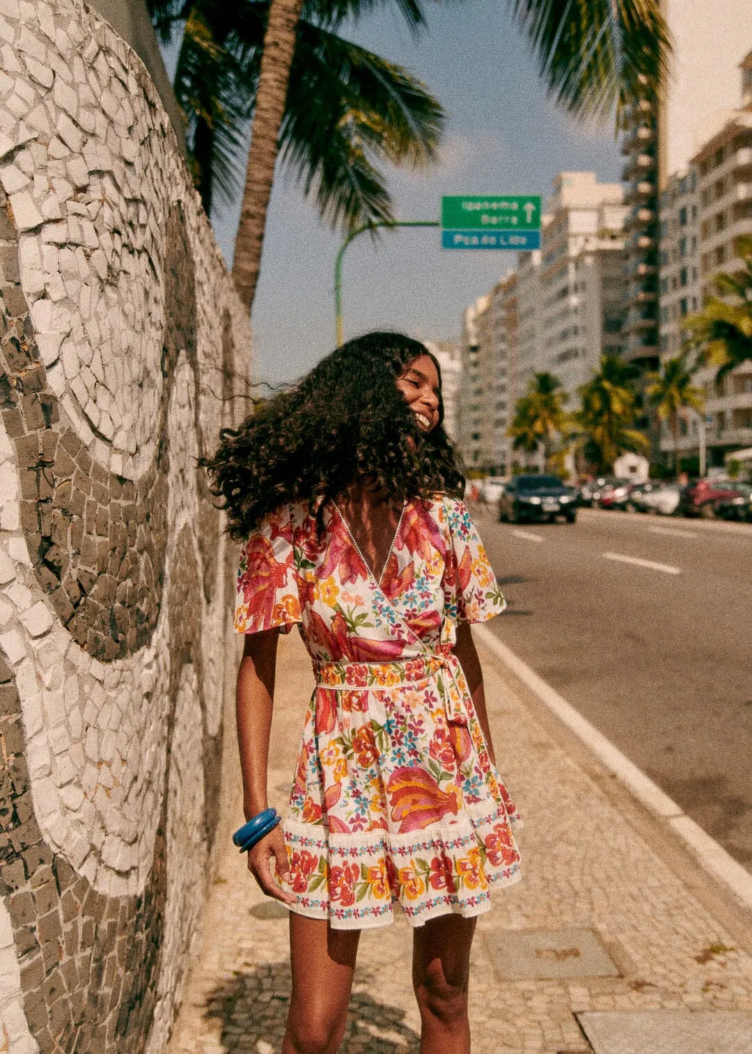 Spring Bananas Off-White Kalhila Mini Dress sold by FARM Rio