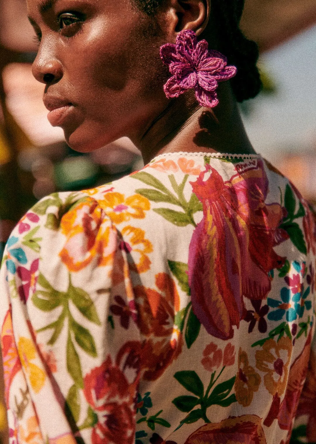 Spring Bananas Off-White Kalhila Mini Dress sold by FARM Rio product image thumbnail 3