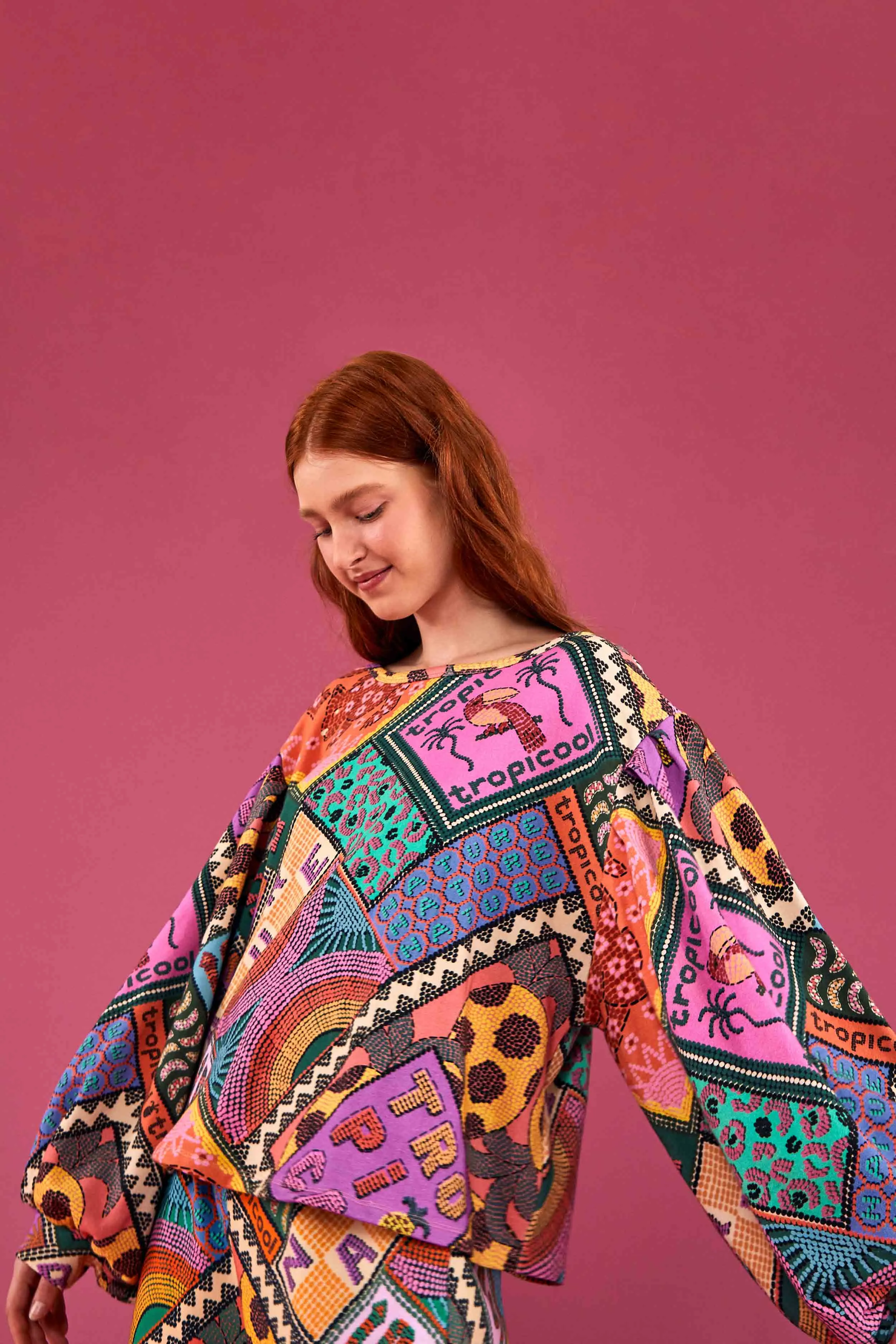 Dotted Patch Scarf Sweatshirt sold by FARM Rio product image thumbnail 3