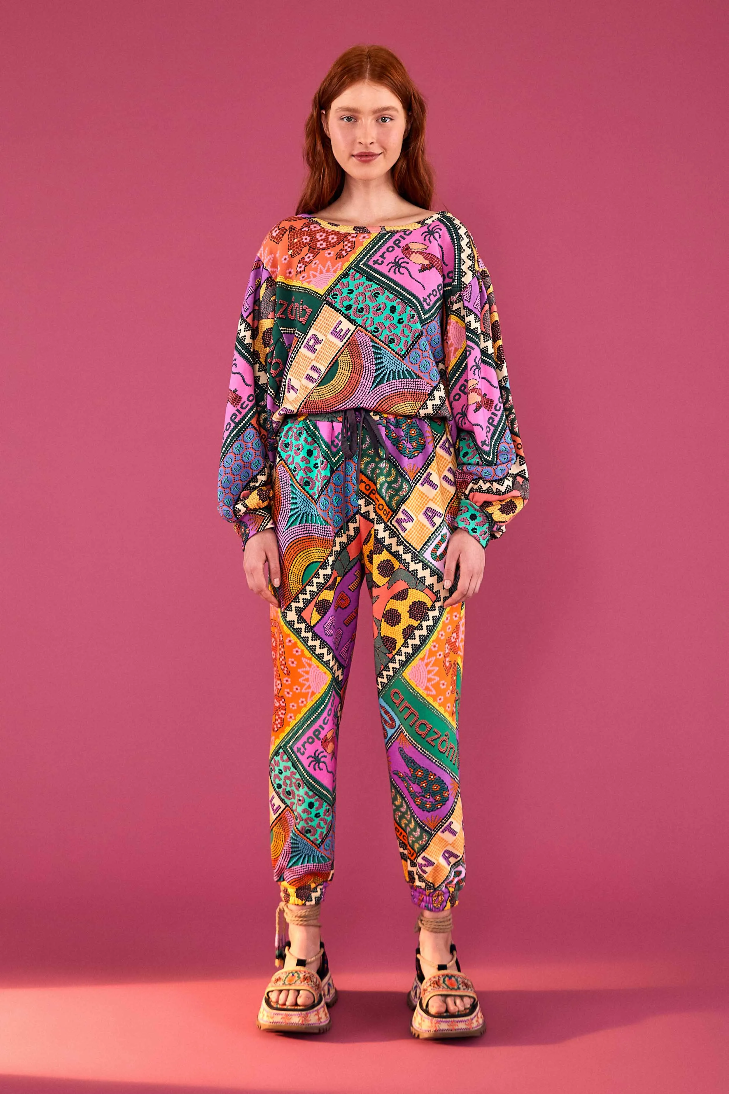 Dotted Patch Scarf Sweatshirt sold by FARM Rio product image thumbnail 4