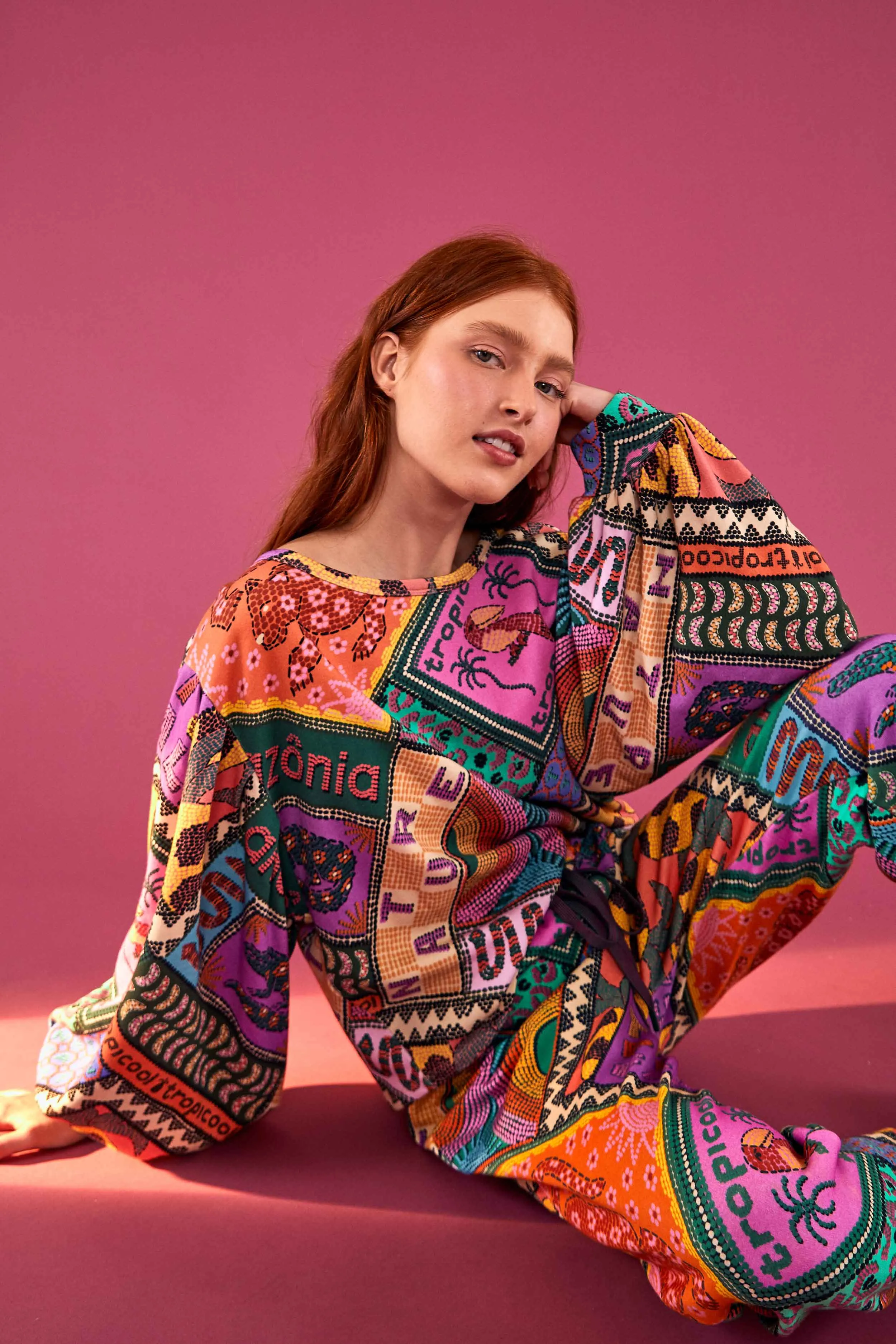 Dotted Patch Scarf Sweatshirt sold by FARM Rio