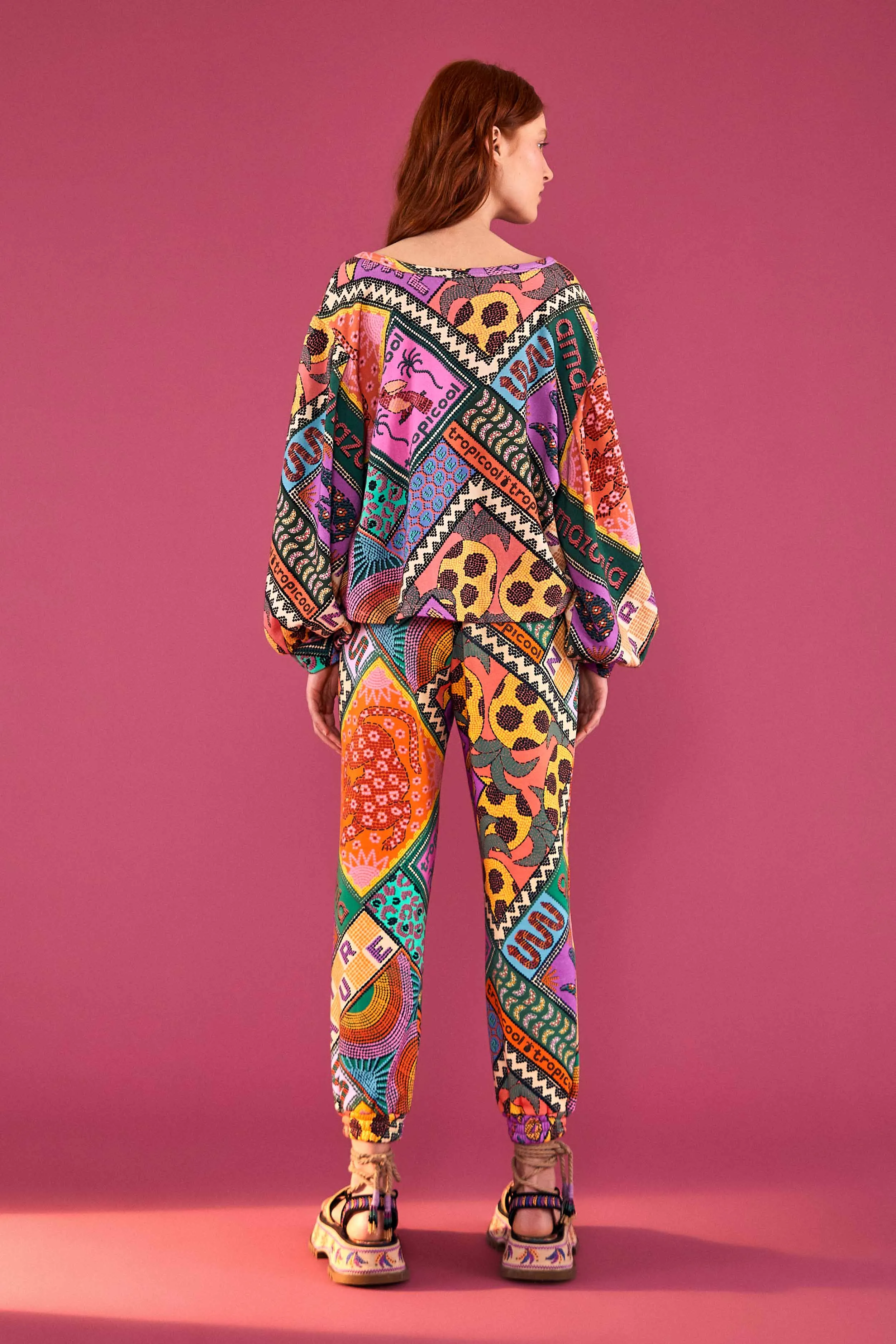 Dotted Patch Scarf Sweatshirt sold by FARM Rio product image thumbnail 2