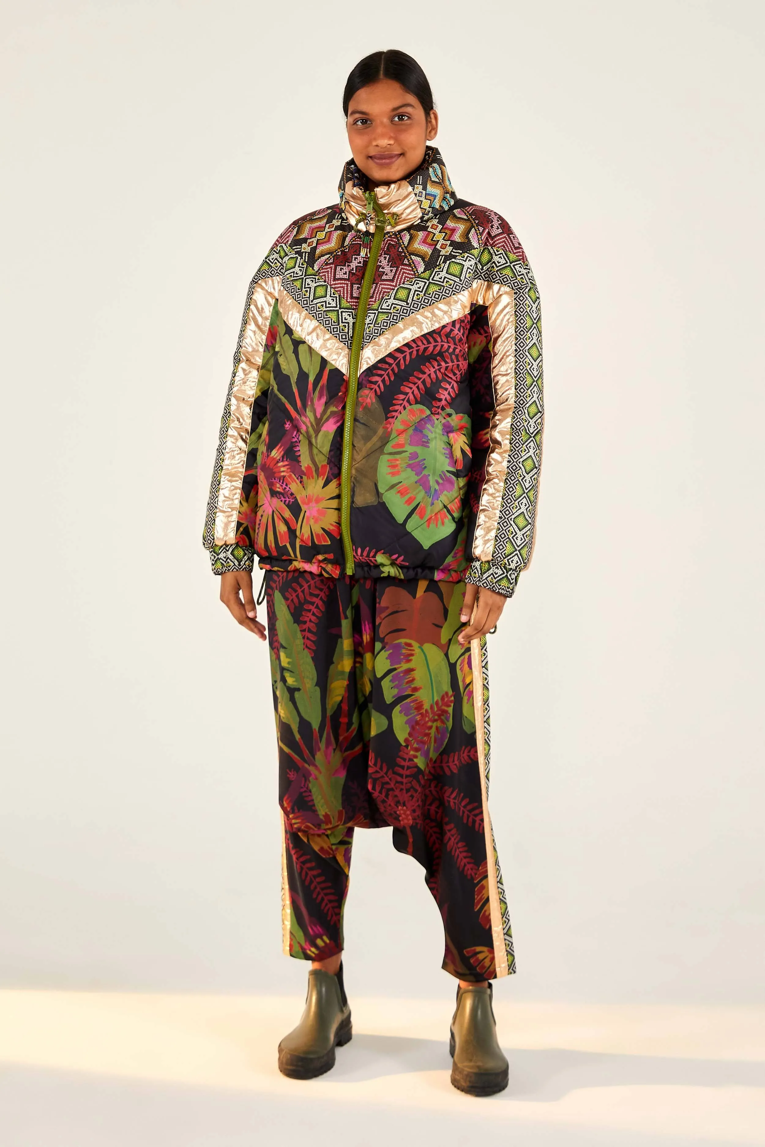Tropical Rauti Metallic Reversible Puffer Jacket sold by FARM Rio product image thumbnail 5