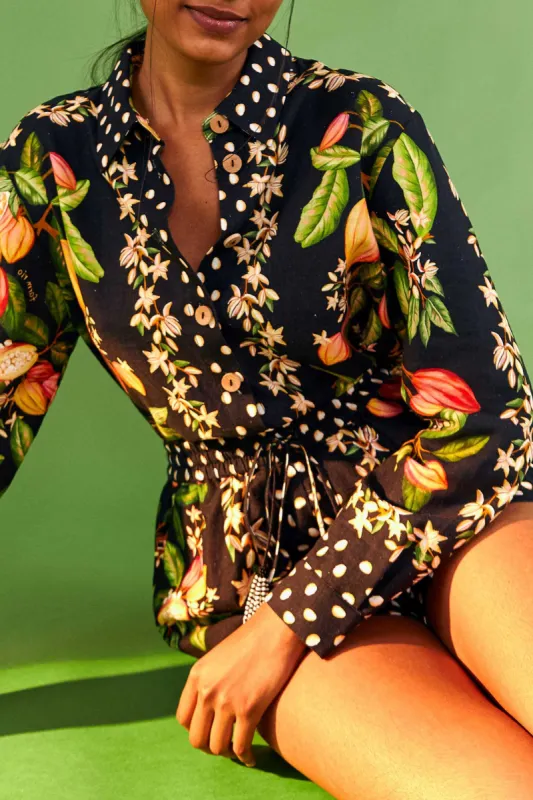Cocoa Paradise Long Sleeve Shirt made by FARM Rio