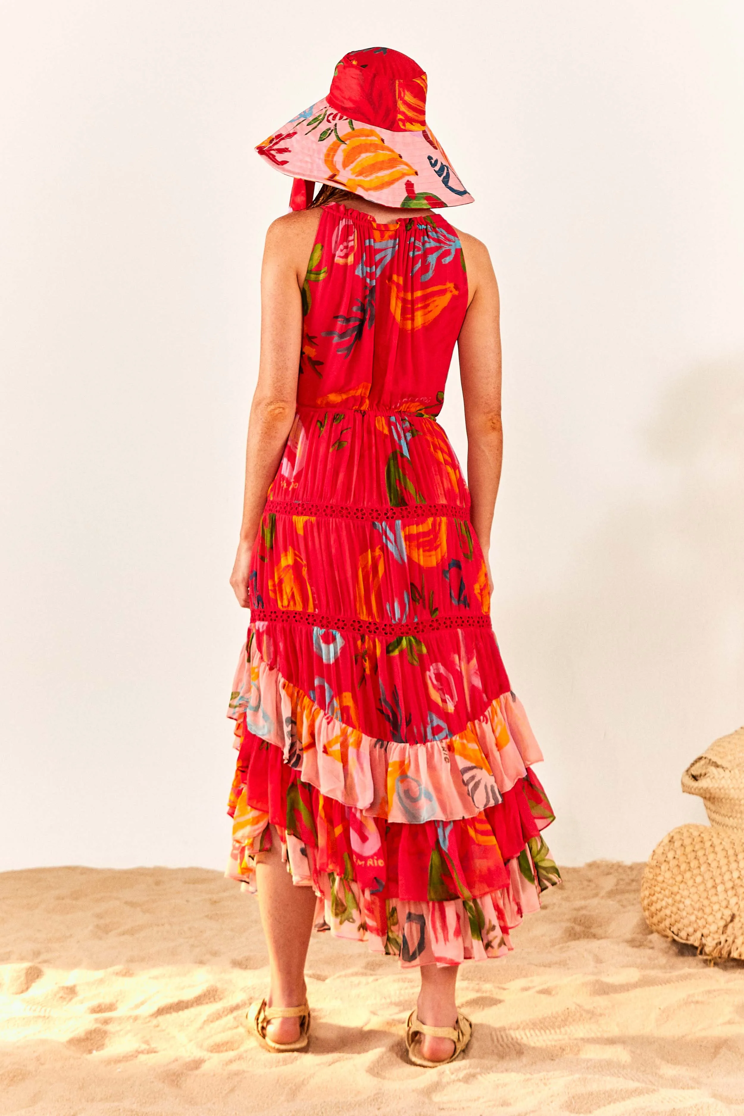 Red Mixed Fruits Ocean Maxi Dress sold by FARM Rio product image thumbnail 3