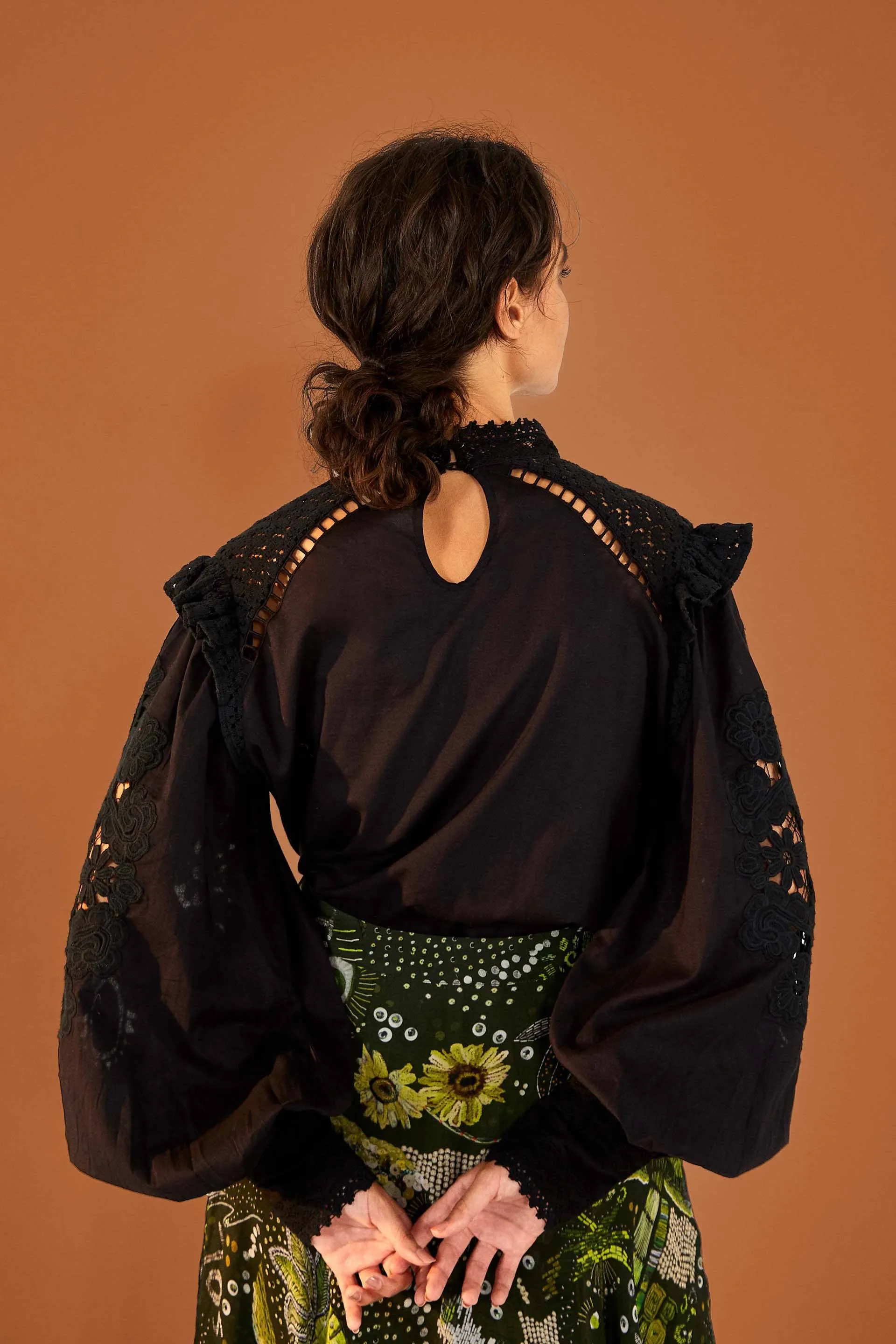 BLACK LACE BLOUSE sold by FARM Rio product image thumbnail 3