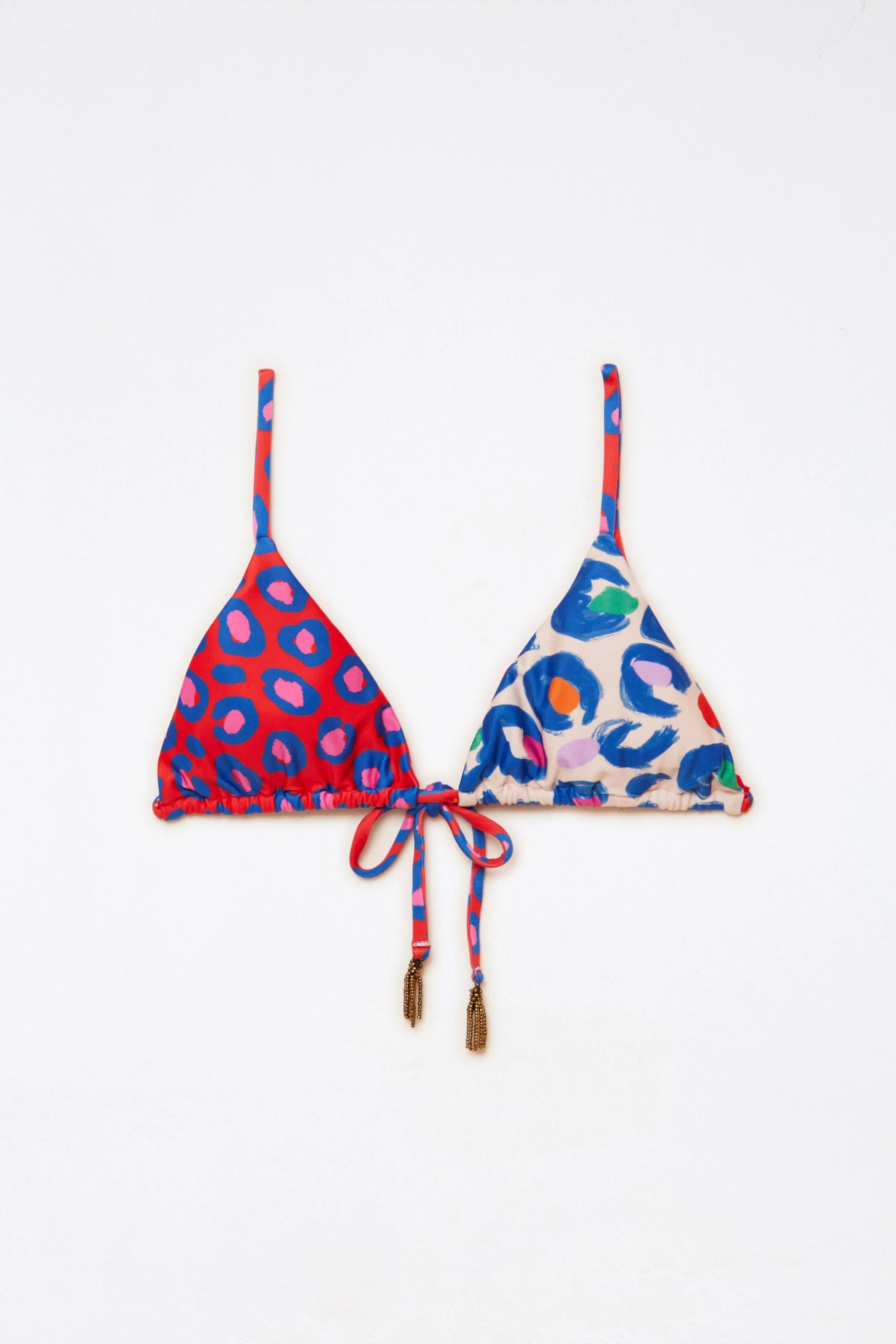 Leopard Pop Triangle Bikini Top sold by FARM Rio product image thumbnail 5