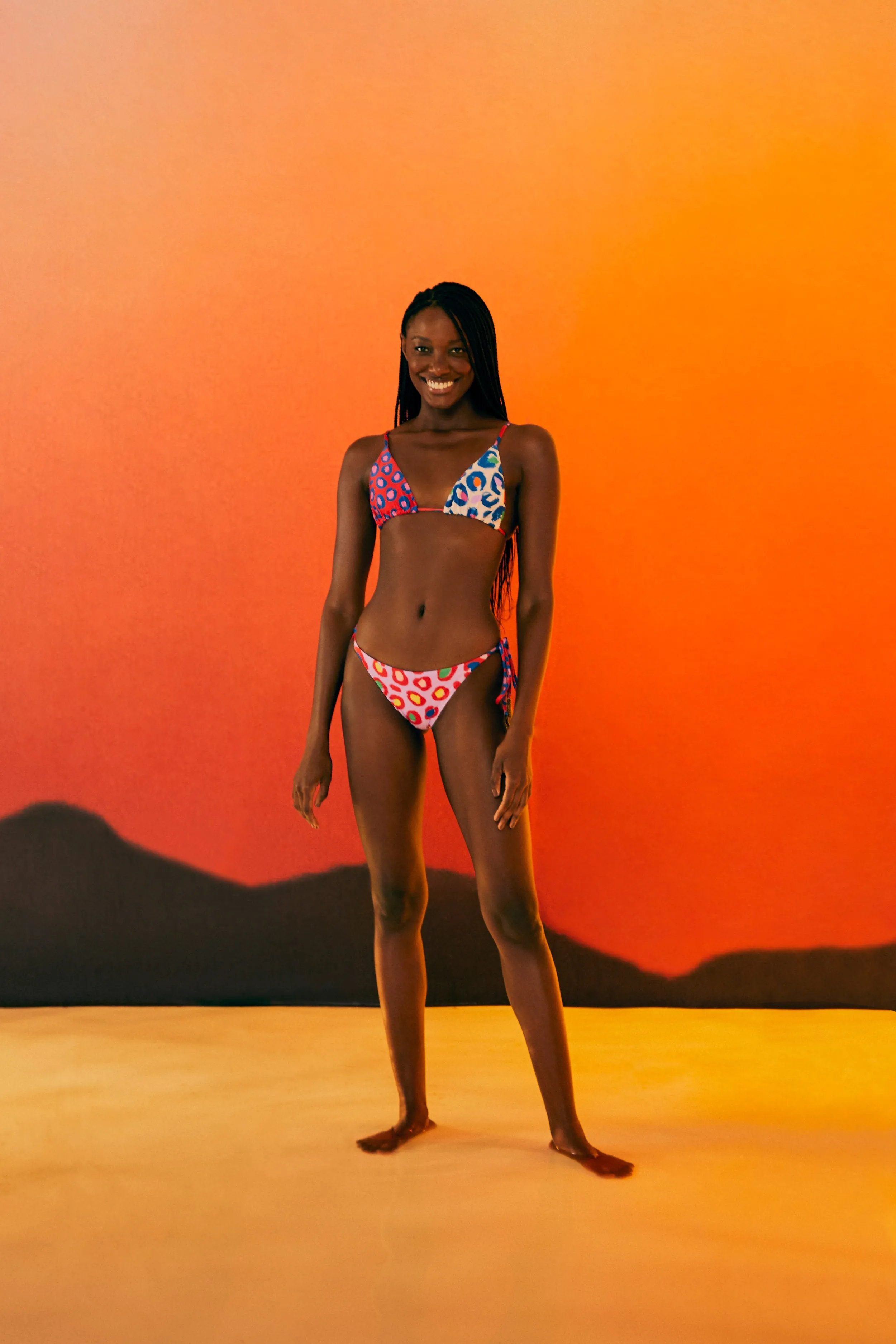 Leopard Pop Triangle Bikini Top sold by FARM Rio product image thumbnail 2