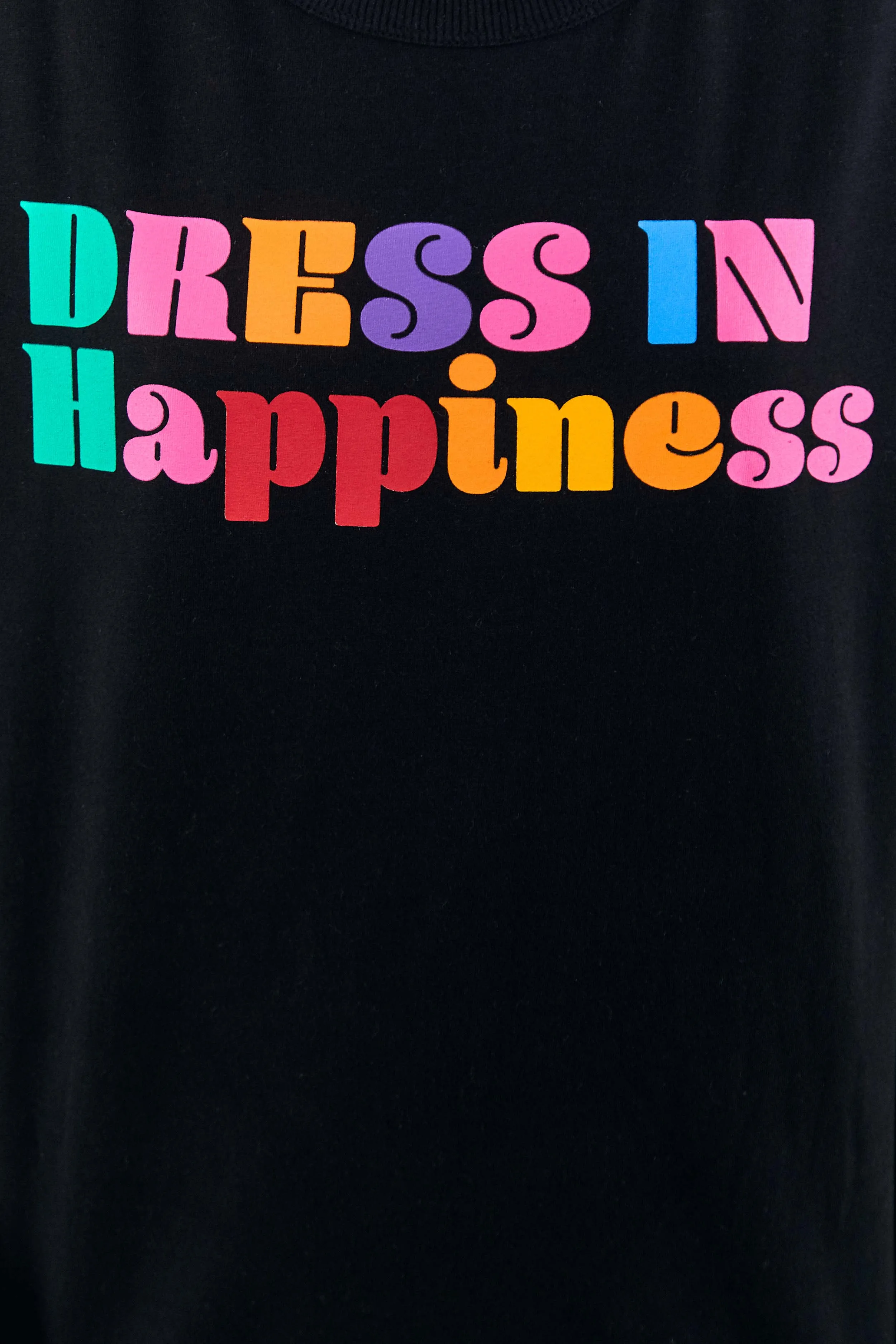 BLACK DRESS IN HAPPINESS T SHIRT sold by FARM Rio product image thumbnail 5