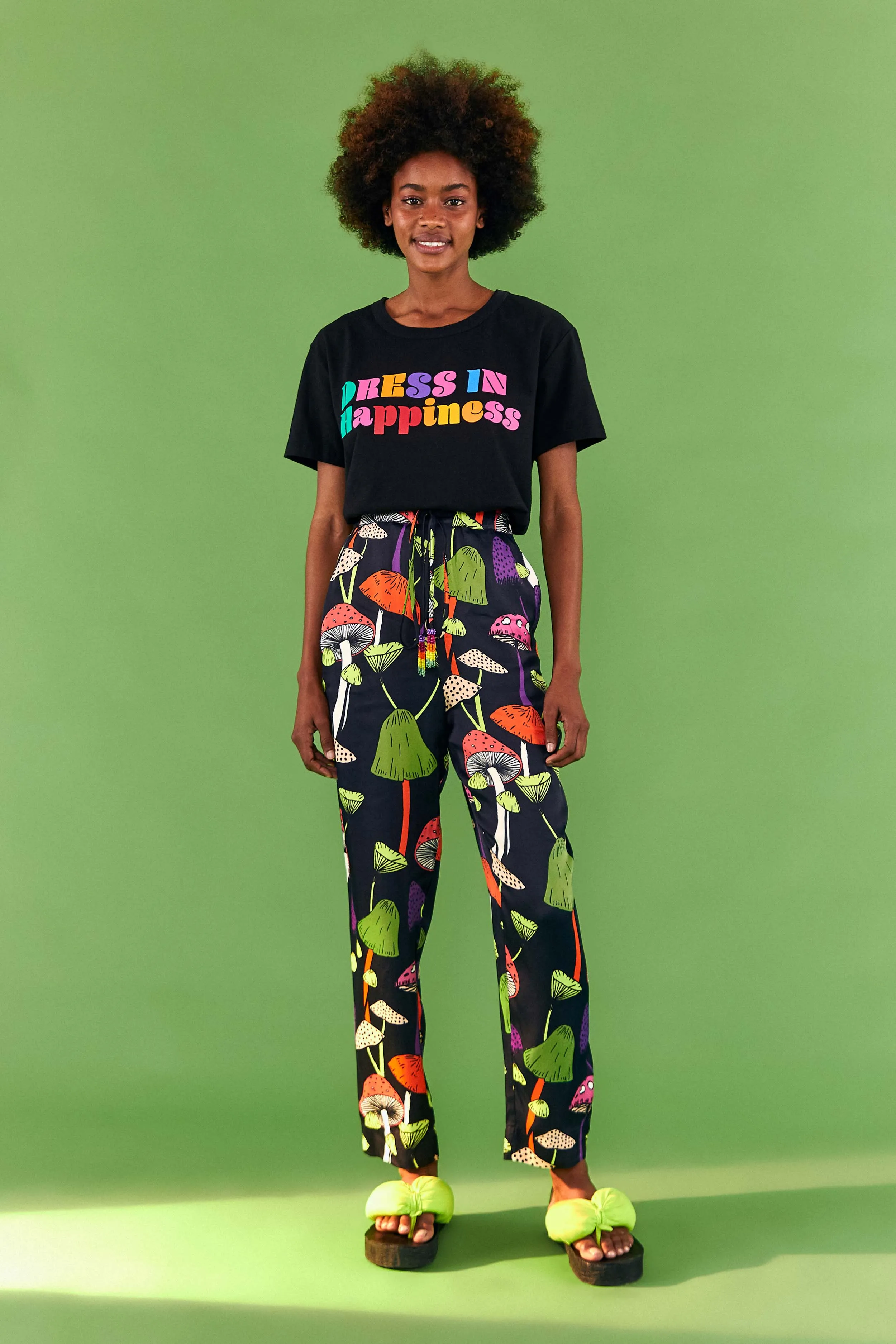 BLACK DRESS IN HAPPINESS T SHIRT sold by FARM Rio product image thumbnail 4