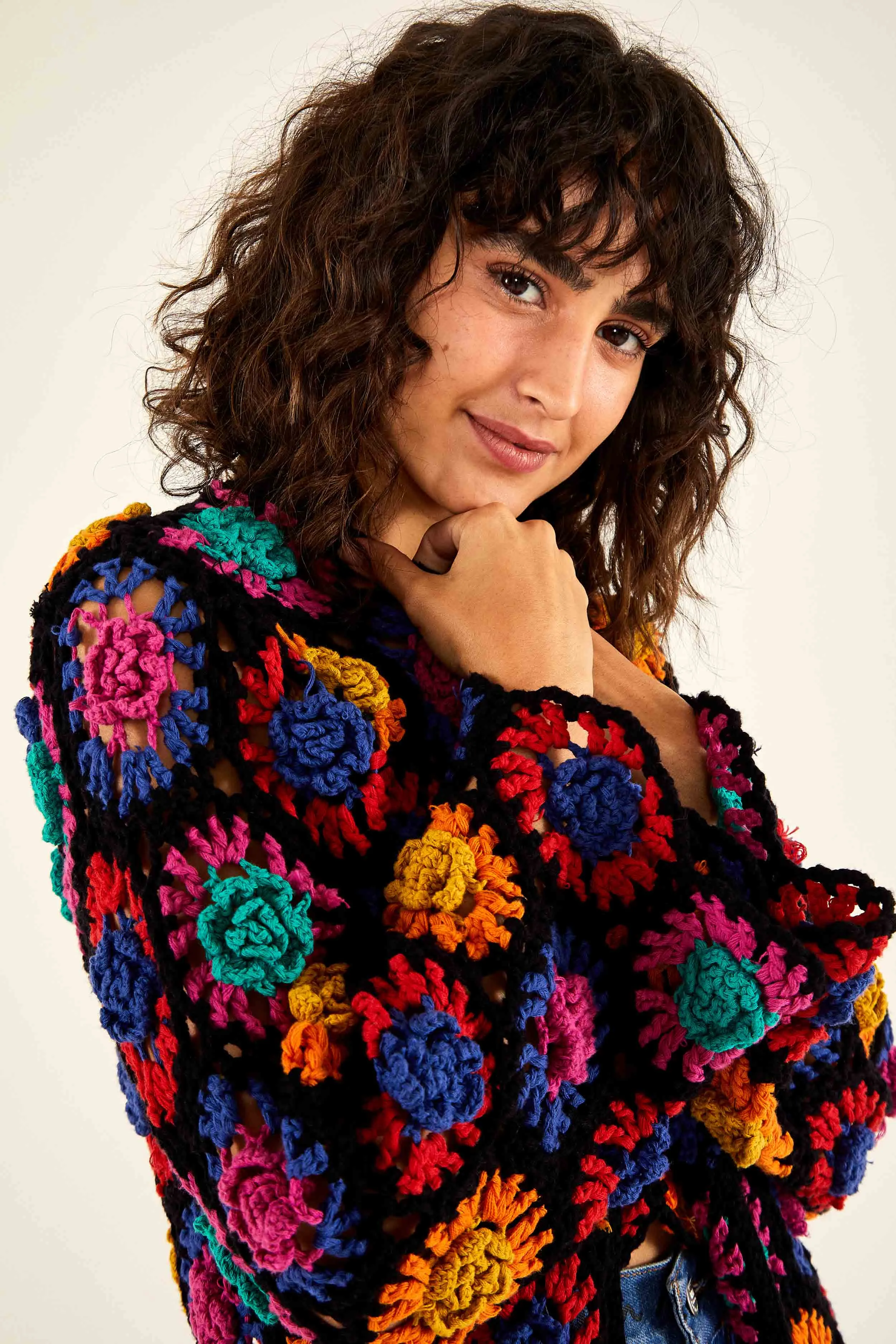 Crochet Flowers Cardigan sold by FARM Rio product image thumbnail 3