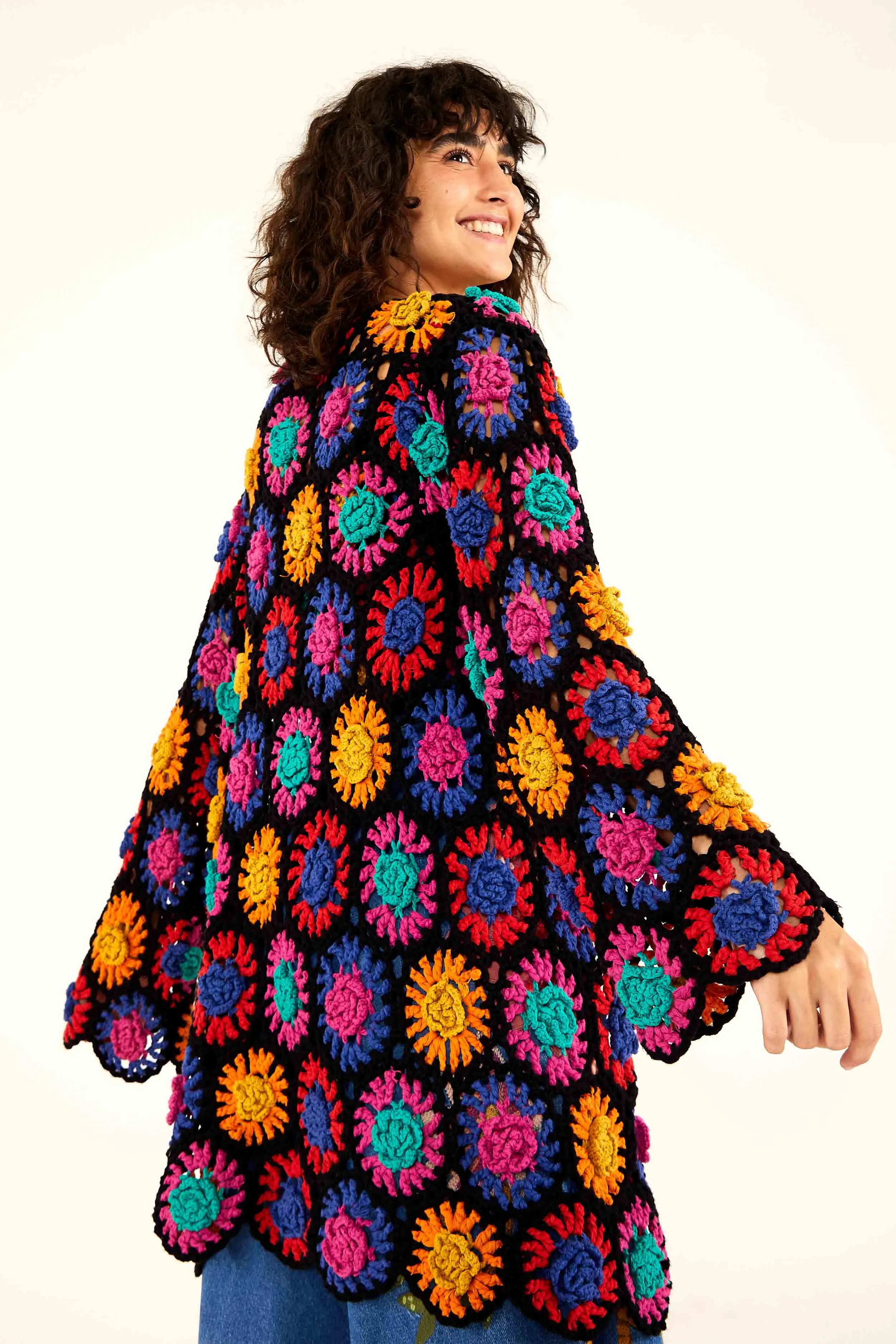 Crochet Flowers Cardigan sold by FARM Rio