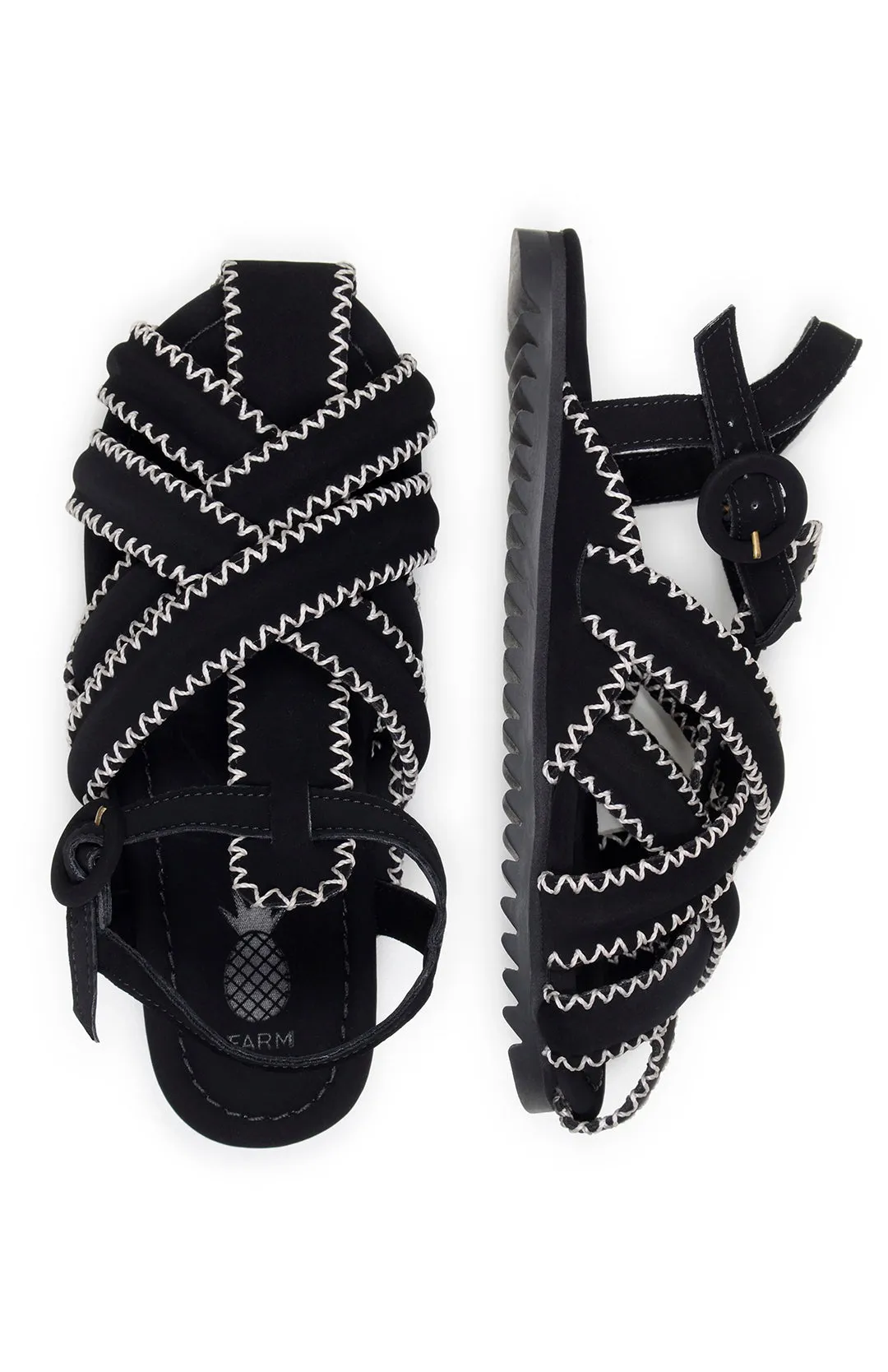 Black Zigzag Sandal sold by FARM Rio product image thumbnail 4