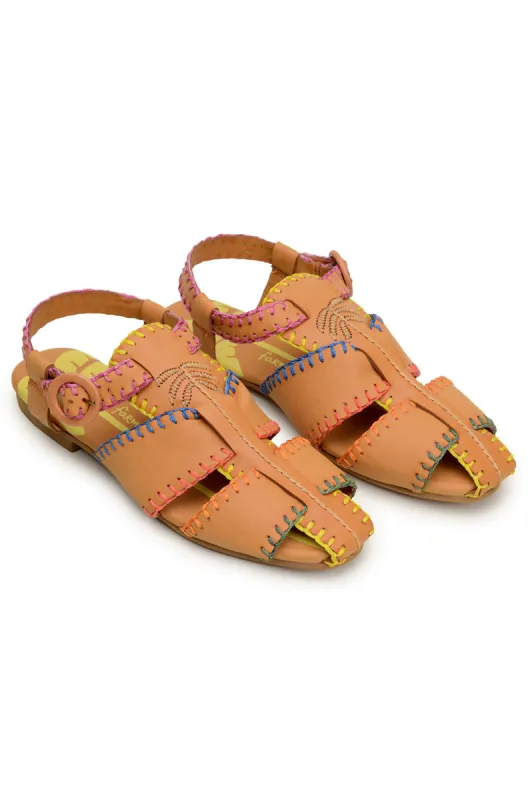 Caramel Palm Tree Sandal sold by FARM Rio