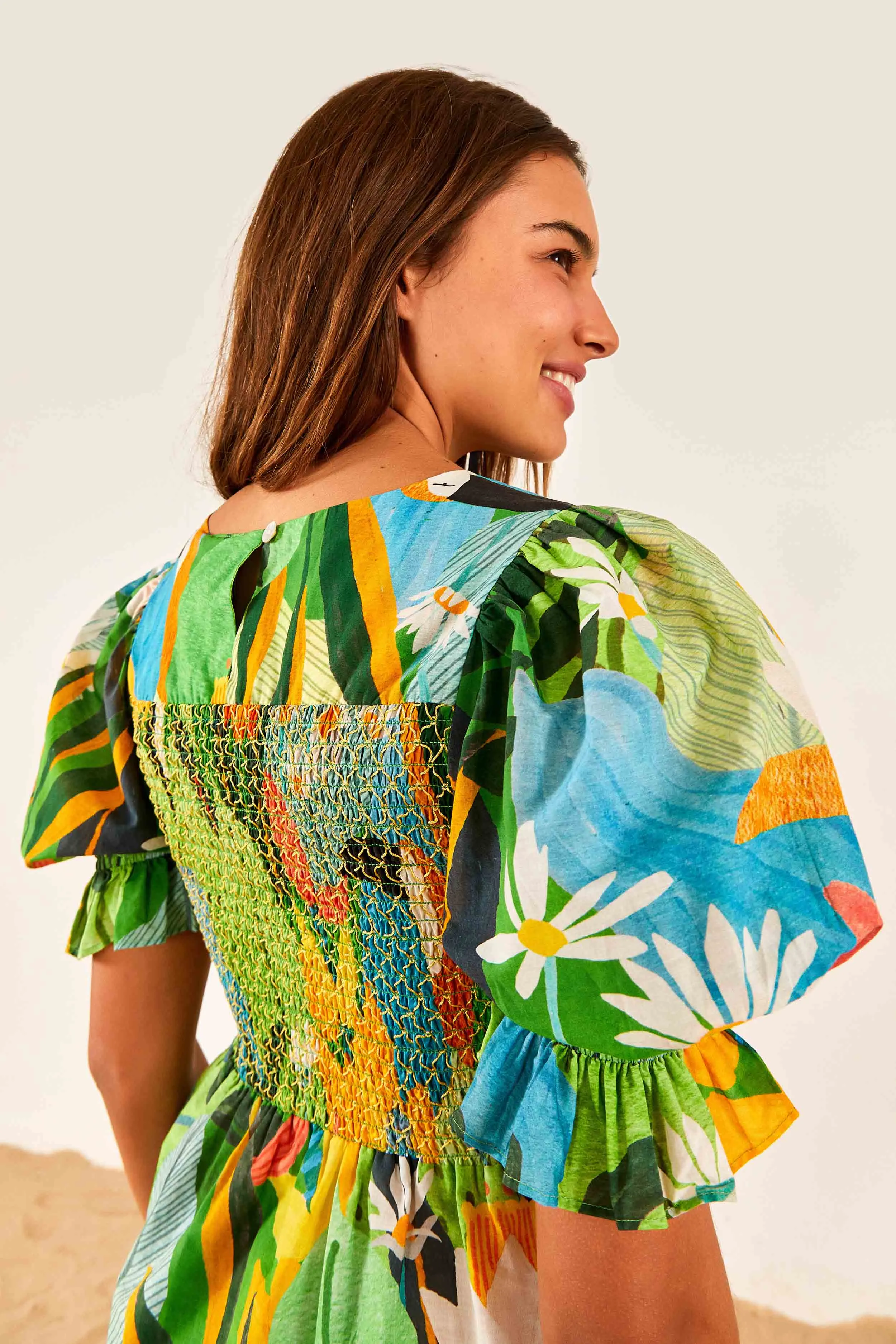 Vintage Toucans Smocked Blouse sold by FARM Rio product image thumbnail 3