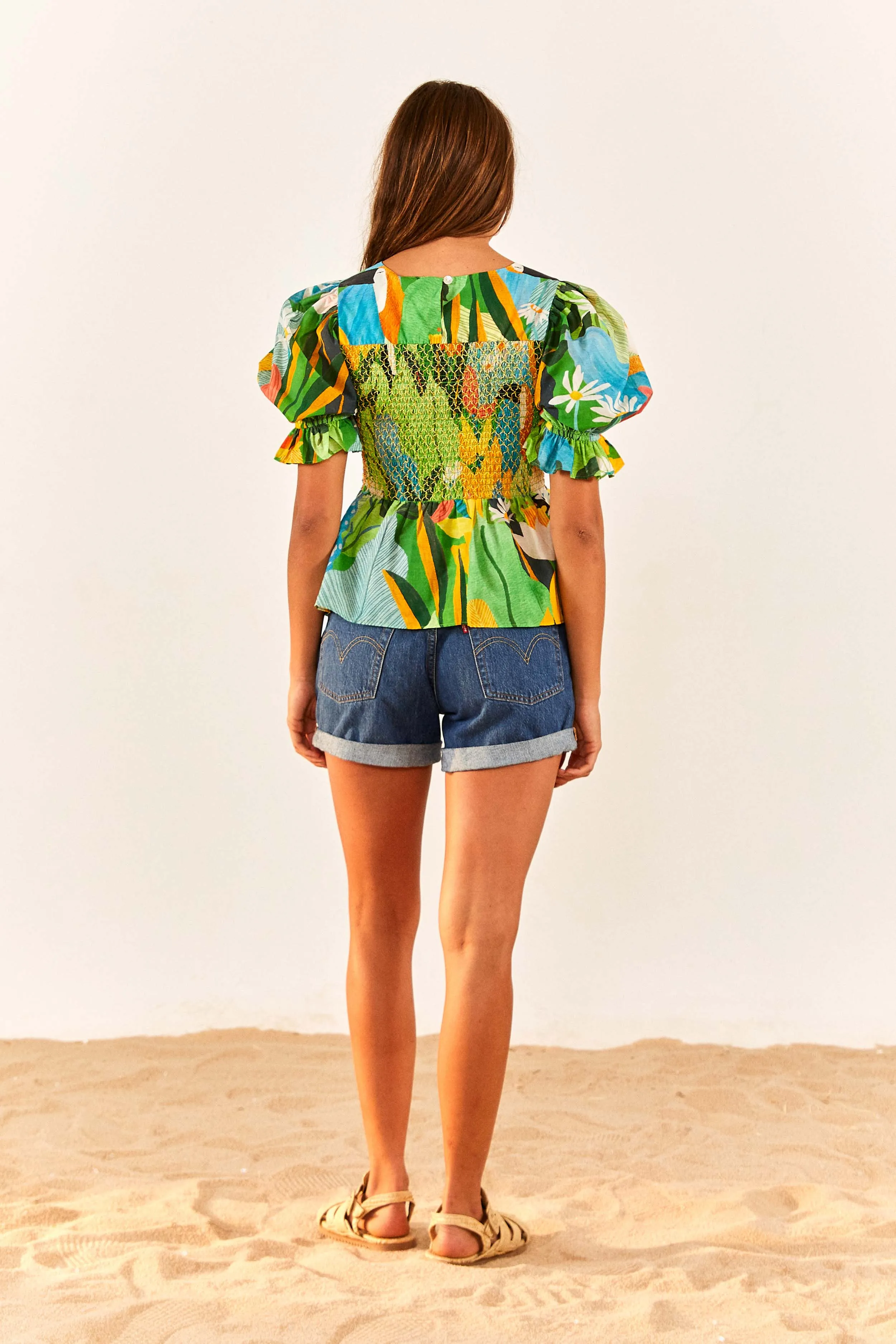 Vintage Toucans Smocked Blouse sold by FARM Rio product image thumbnail 2