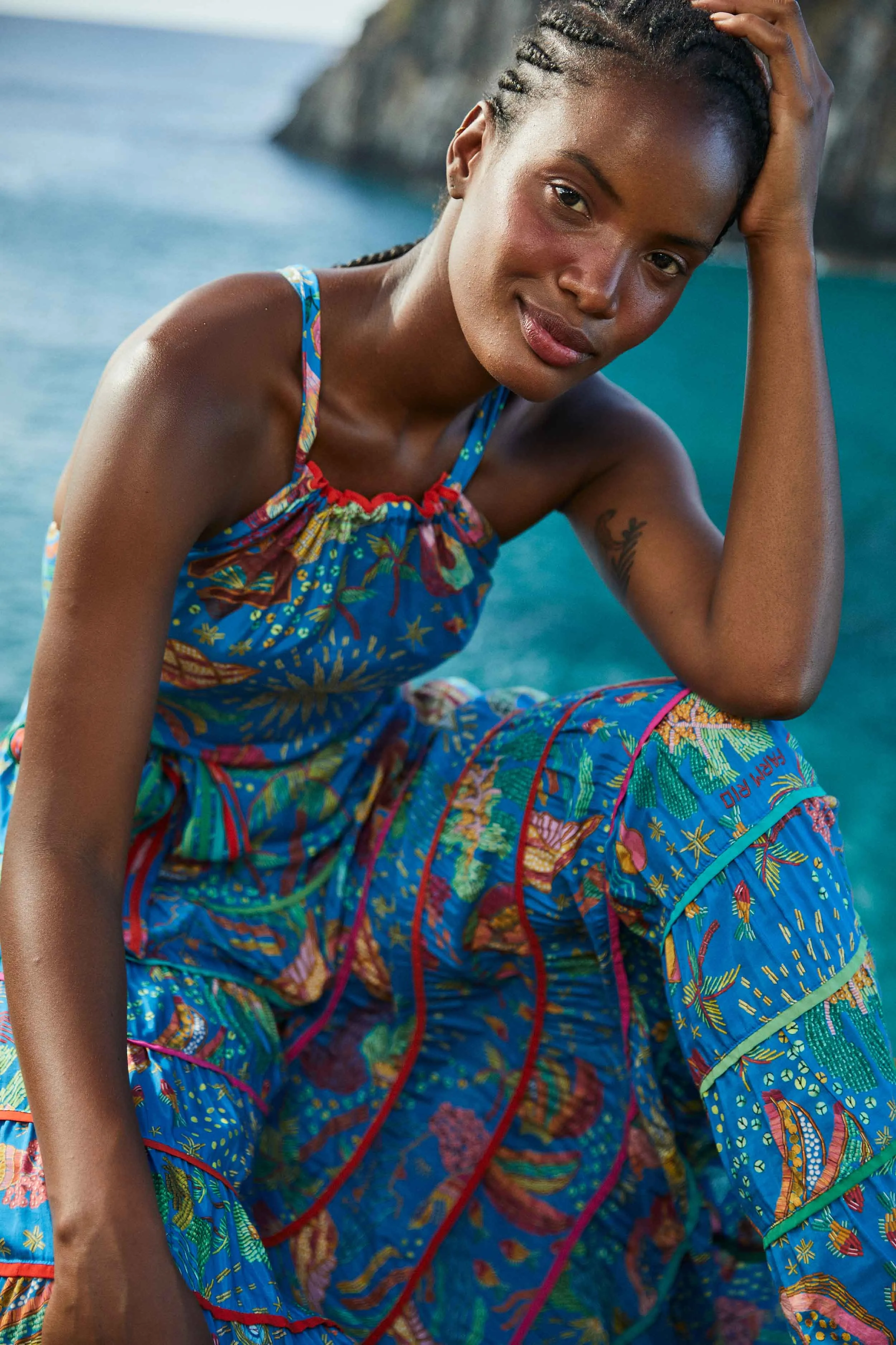 Blue Ocean Stories Maxi Dress sold by FARM Rio product image thumbnail 4