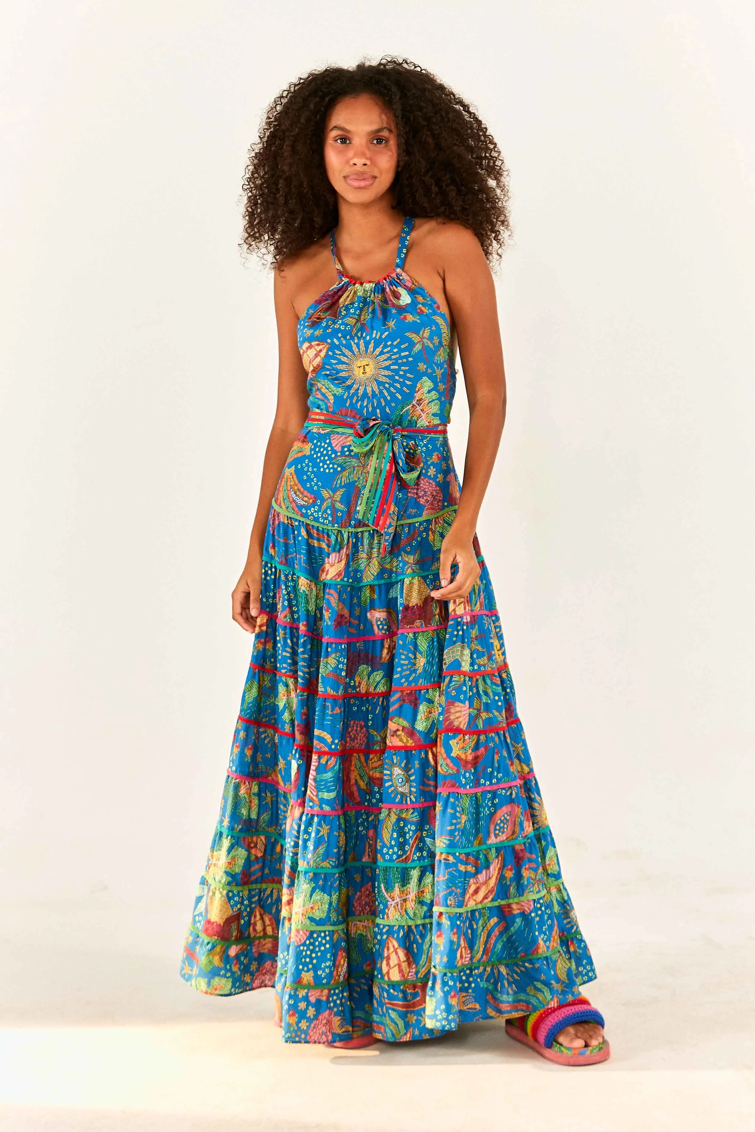 Blue Ocean Stories Maxi Dress sold by FARM Rio product image thumbnail 5