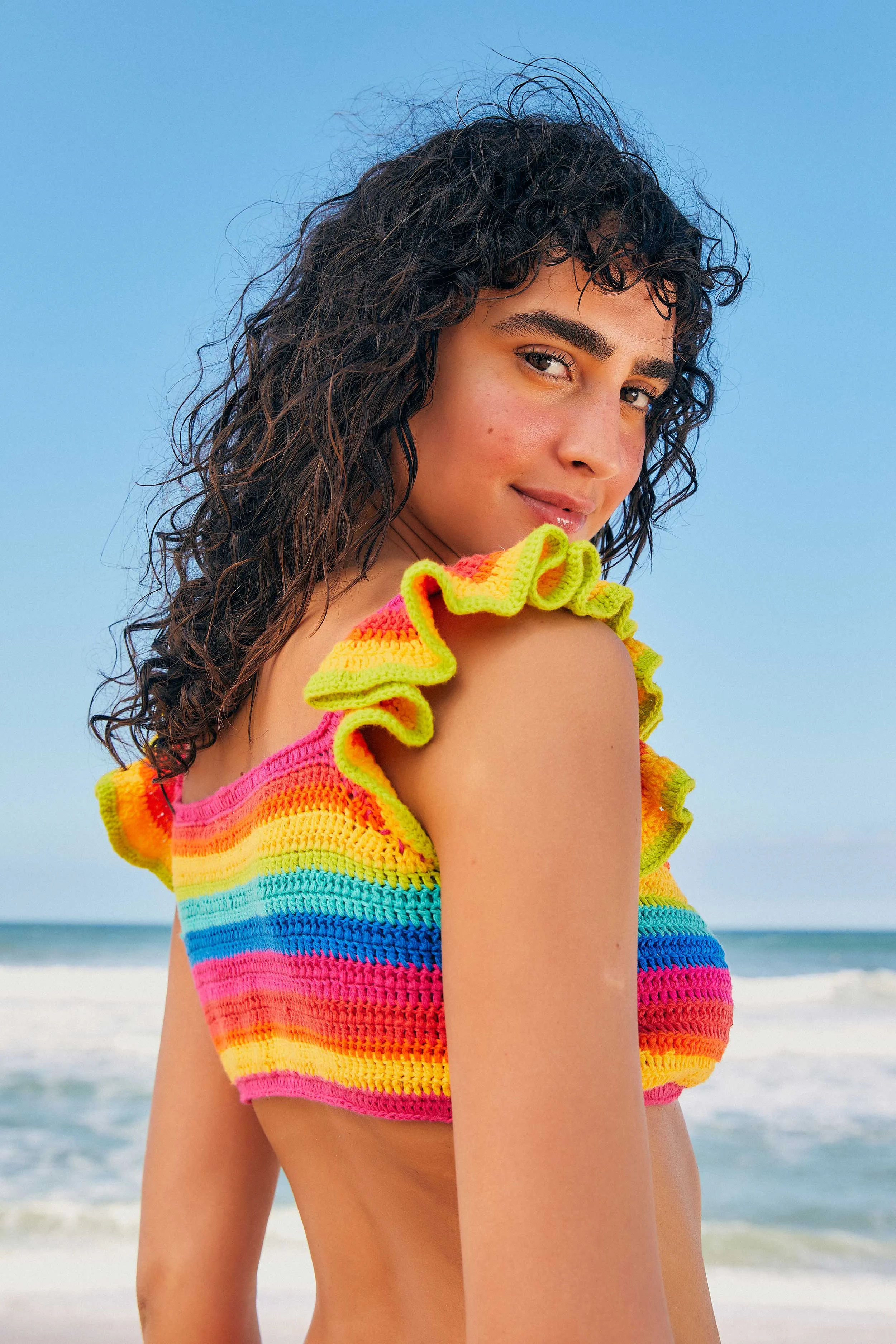 RAINBOW CROCHET BIKINI TOP sold by FARM Rio product image thumbnail 3