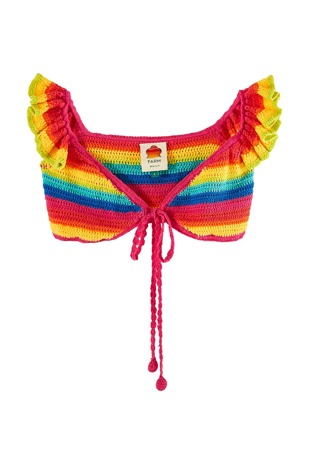 RAINBOW CROCHET BIKINI TOP sold by FARM Rio product image thumbnail 5