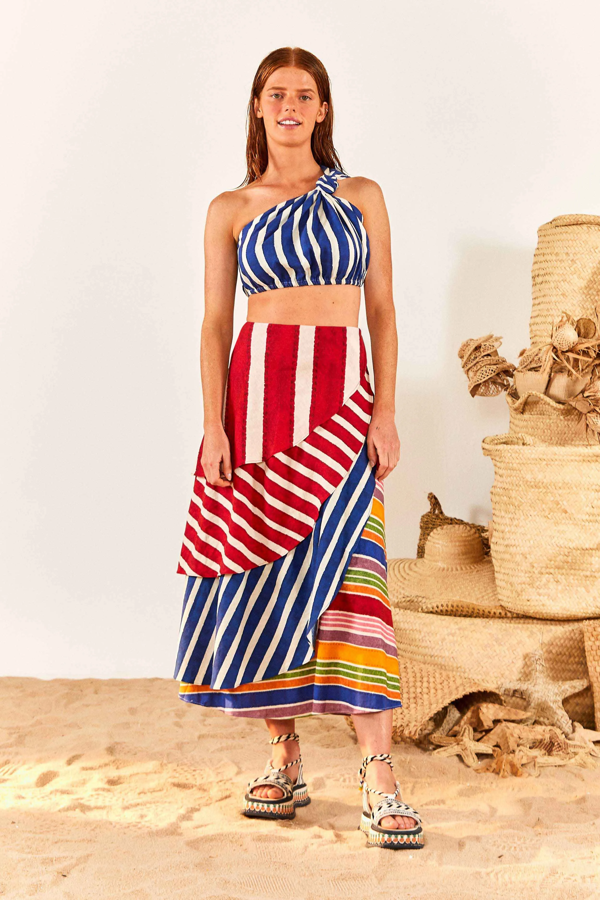 Blue Stripes Twisted Top sold by FARM Rio product image thumbnail 4