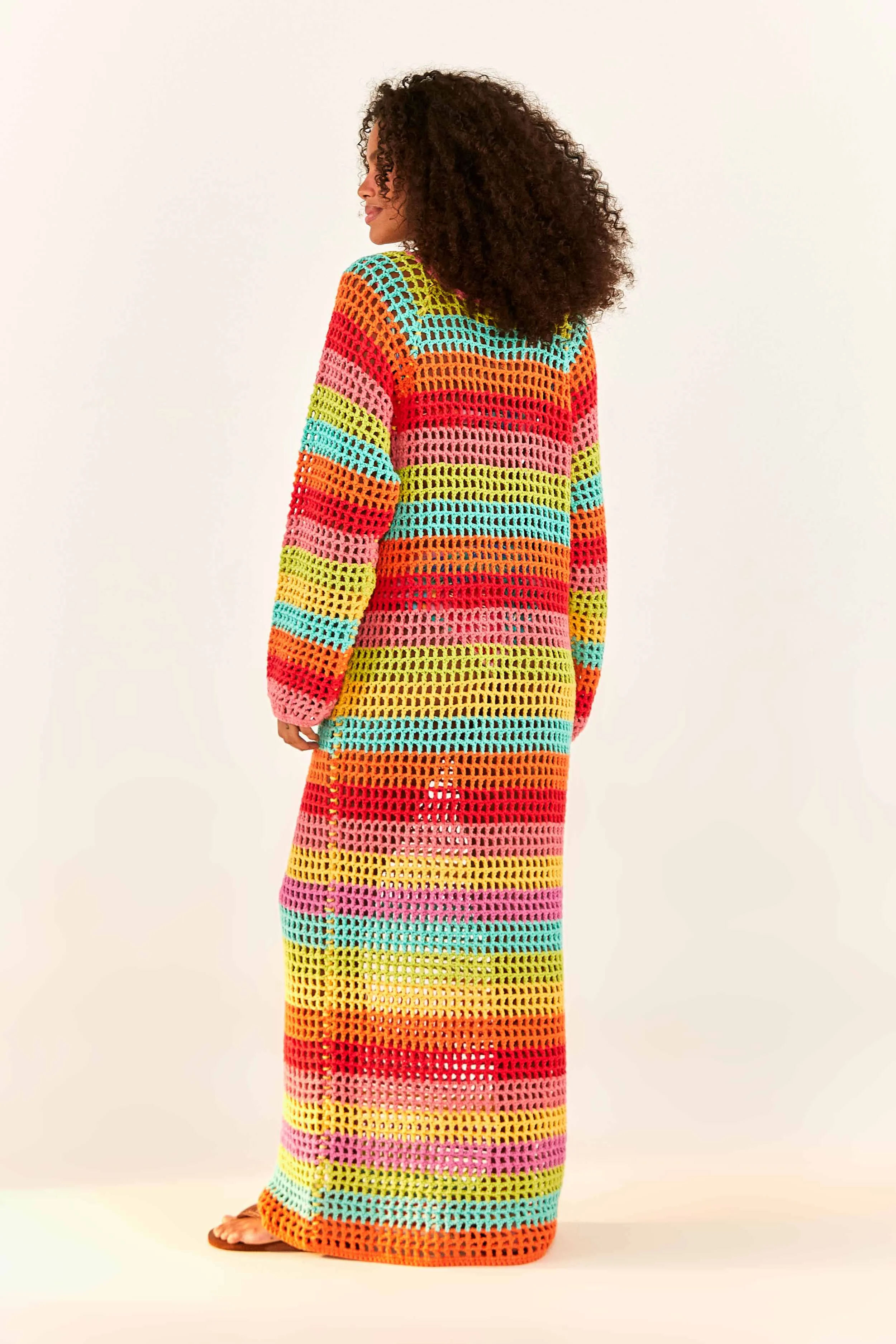 Striped Multicolor Crochet Dress sold by FARM Rio product image thumbnail 2