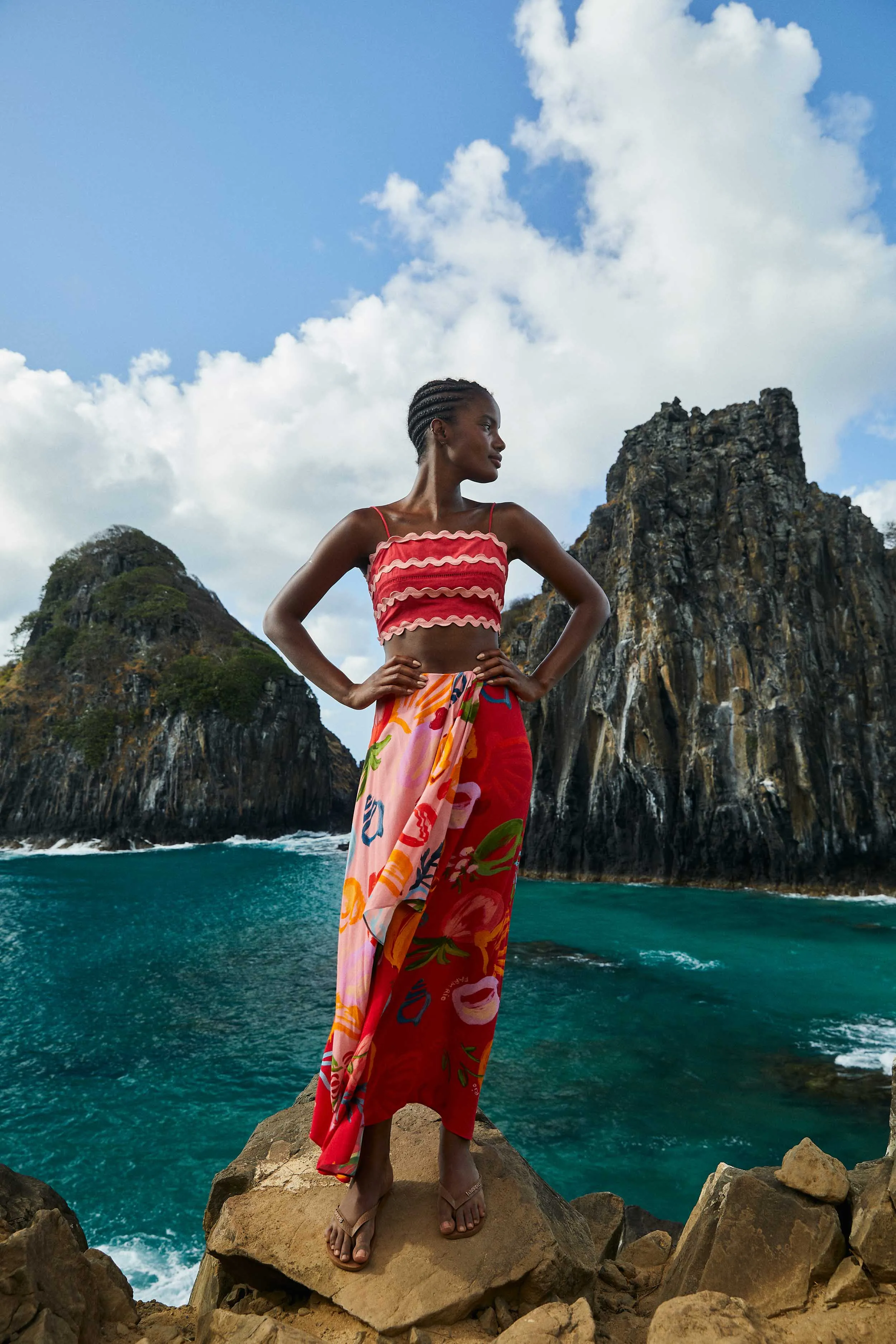 Red Wrap Top sold by FARM Rio product image thumbnail 2