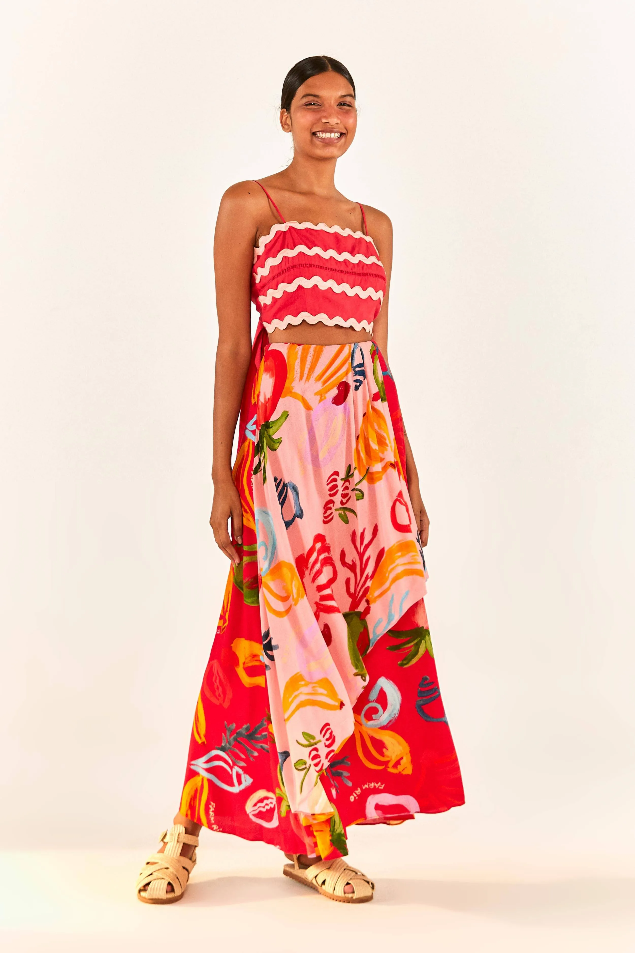 Red Wrap Top sold by FARM Rio product image thumbnail 5