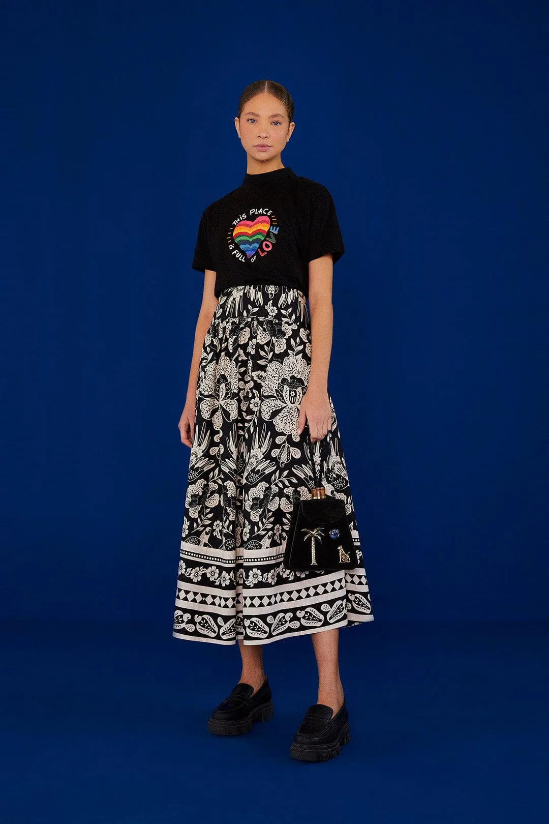 This Place Is Full Of Love Black Cropped Tee sold by FARM Rio product image thumbnail 2